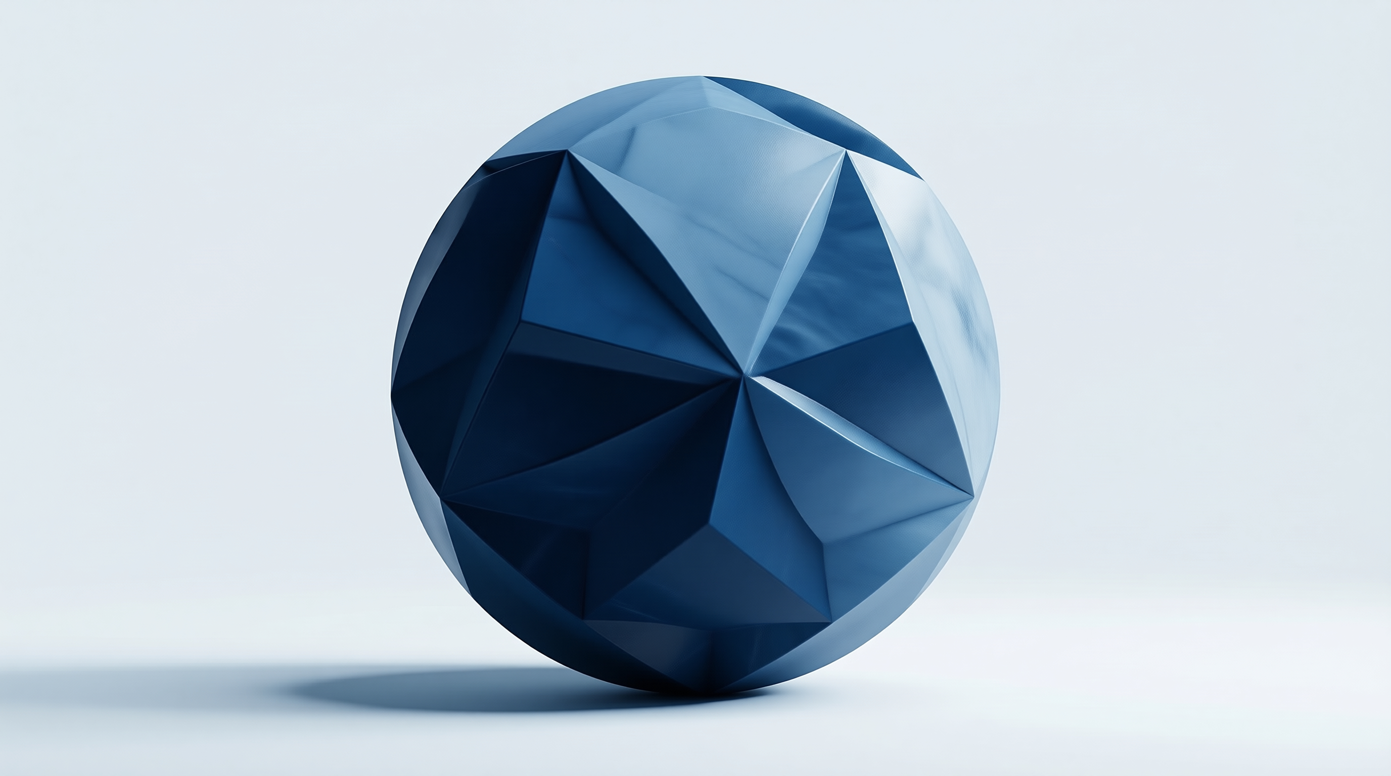 Faceted Blue Sphere