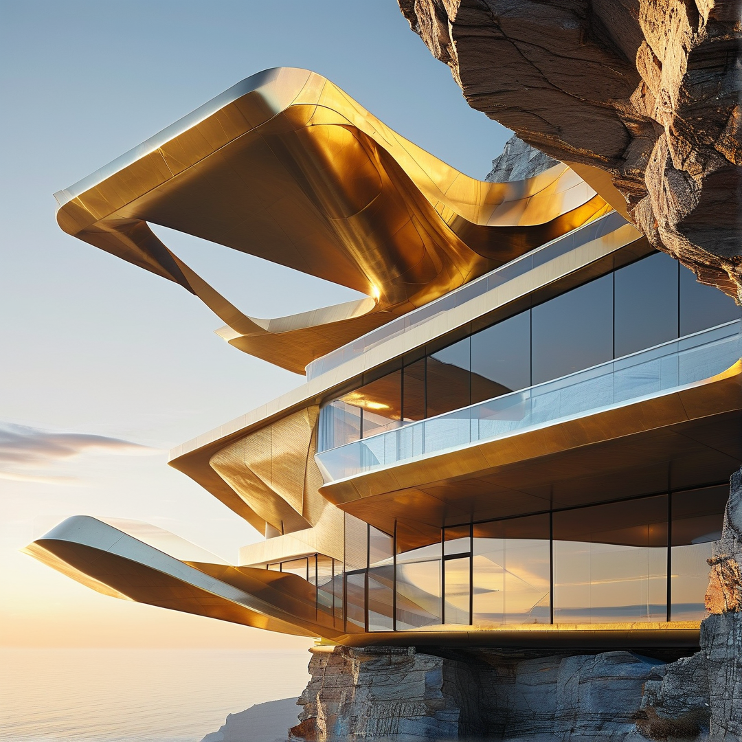 Futuristic Cliffside Villa