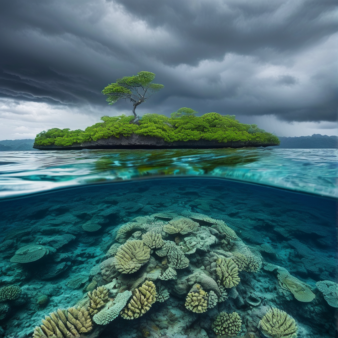 Lush Island and Coral Reef