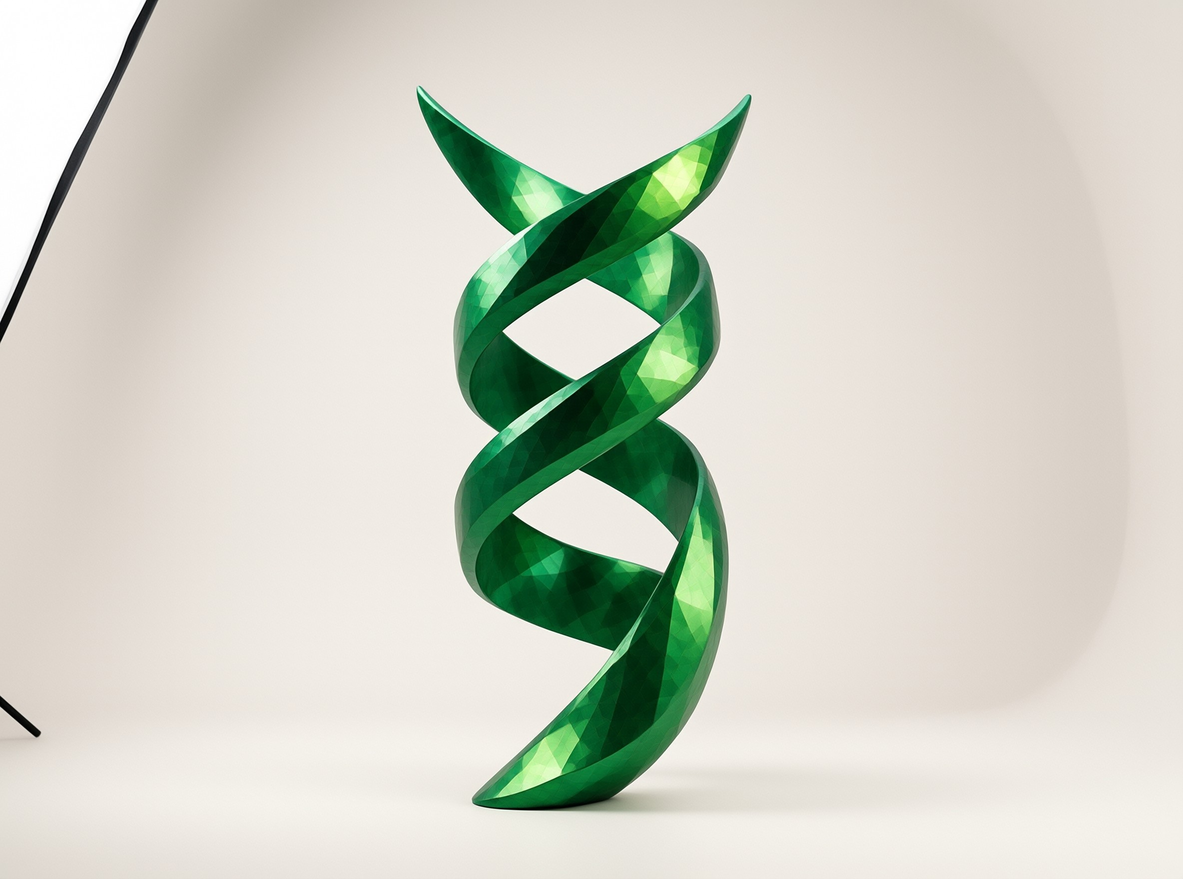 Green Helix Sculpture