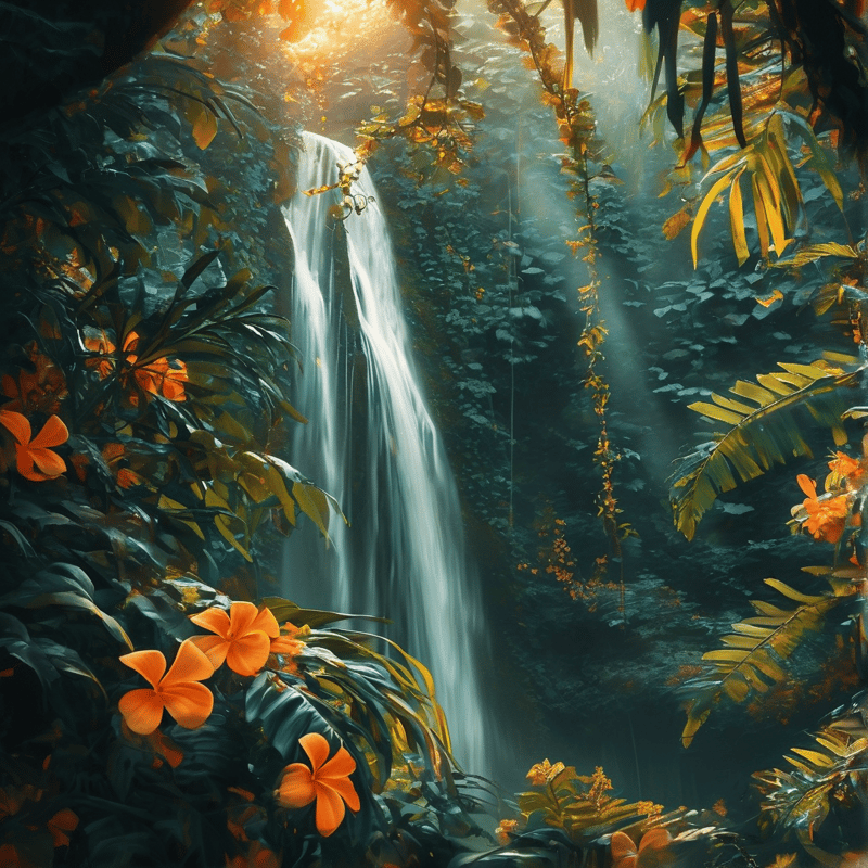 Mystical Jungle Waterfall