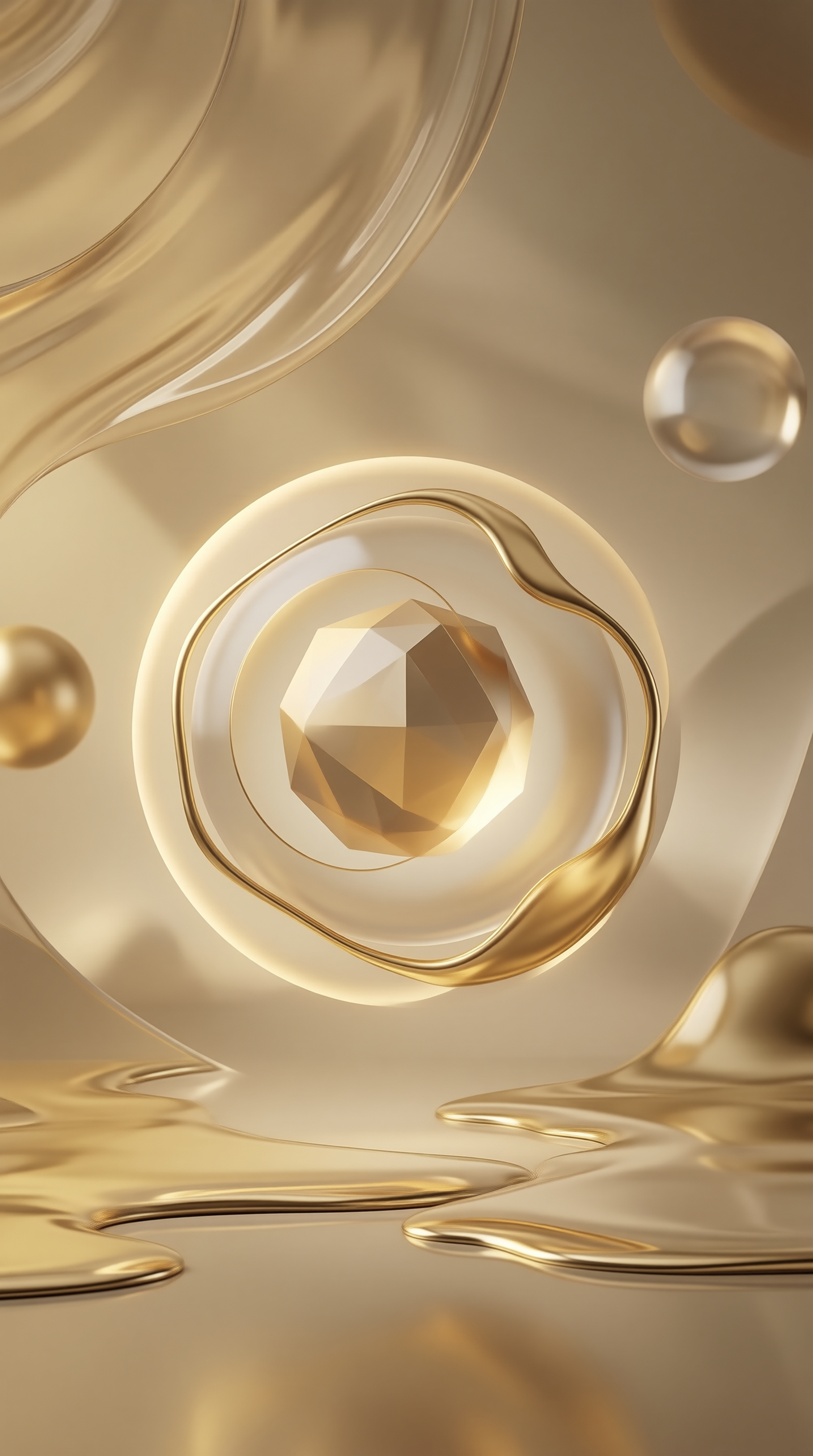 Golden Fluid Gem