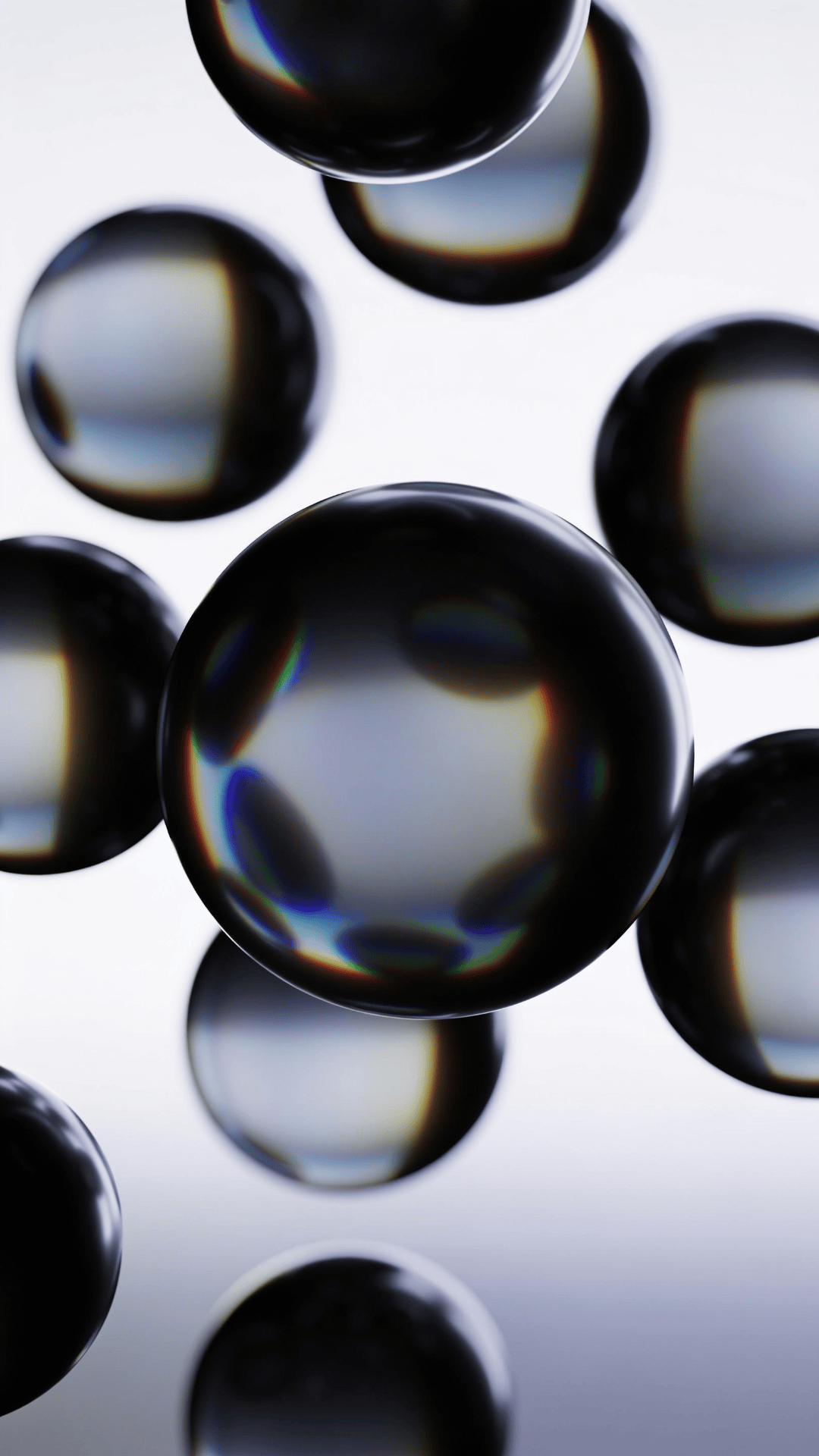 Dark, Iridescent Floating Orb