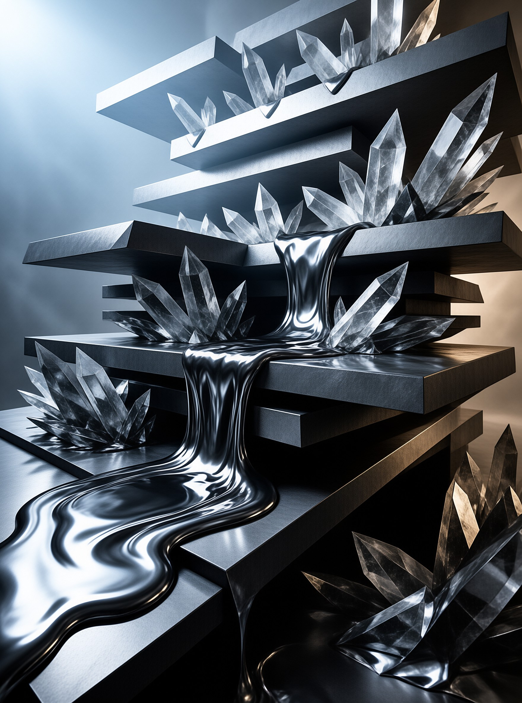 Surreal Crystal Architecture