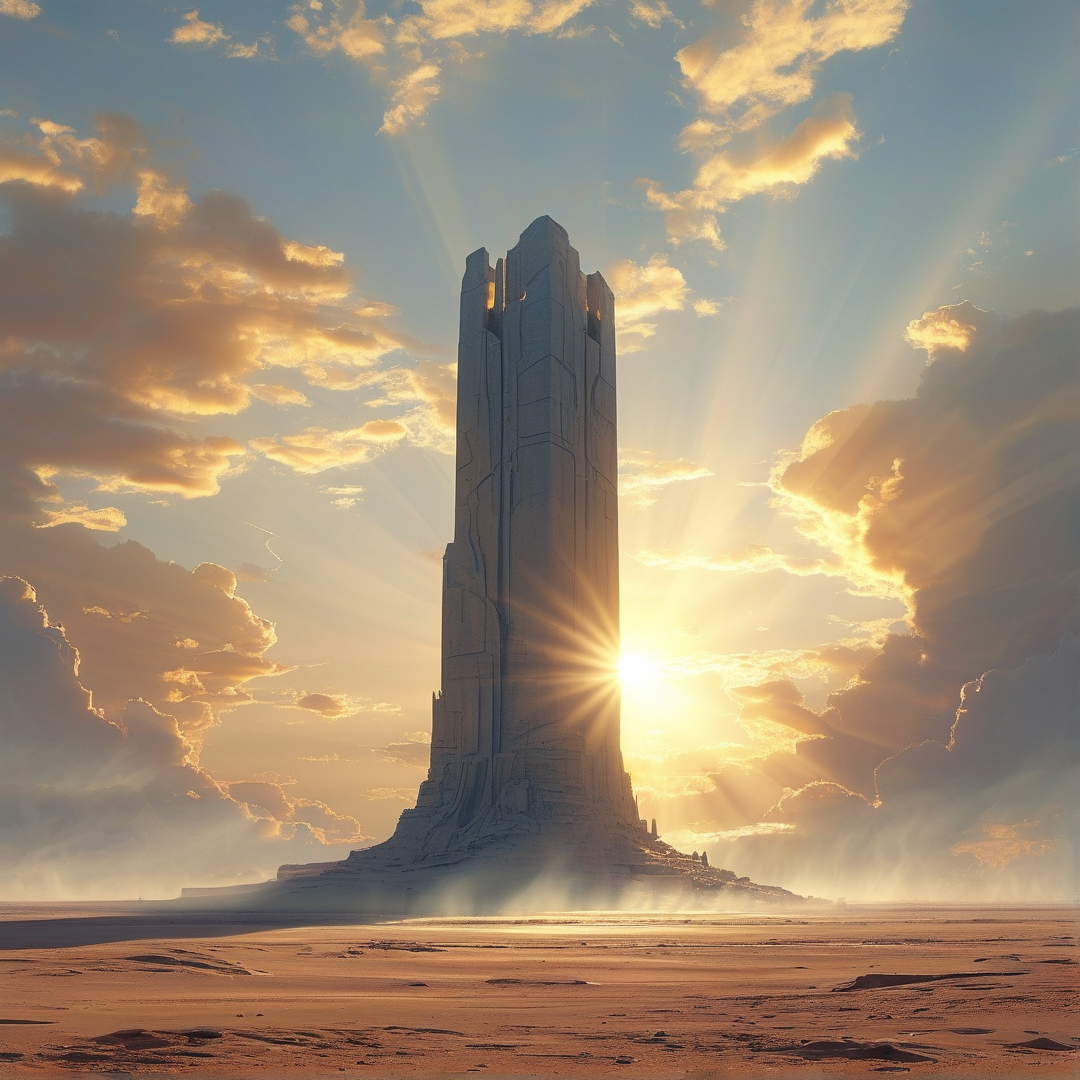 Monolithic Spire at Sunset