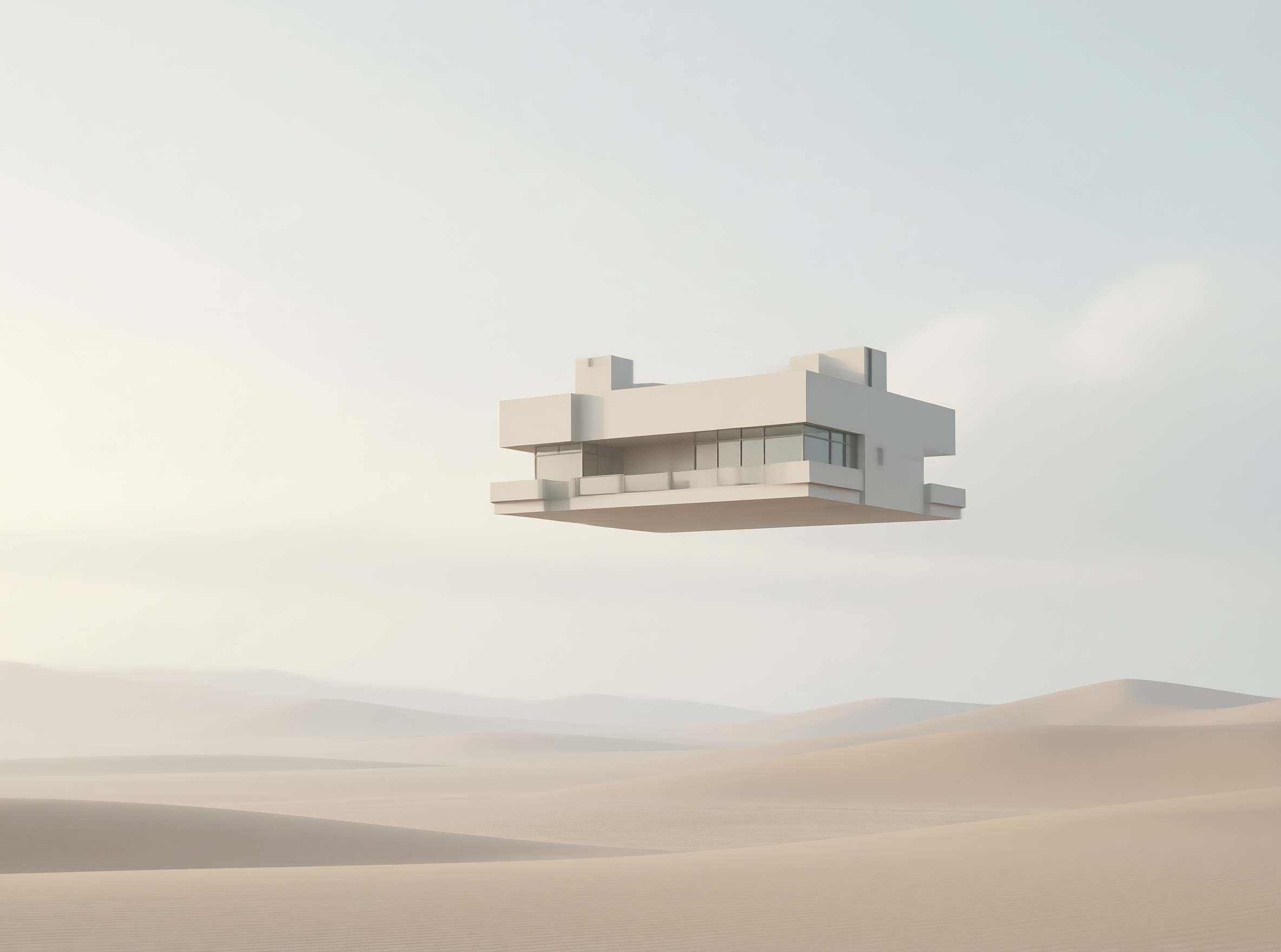 Floating desert villa