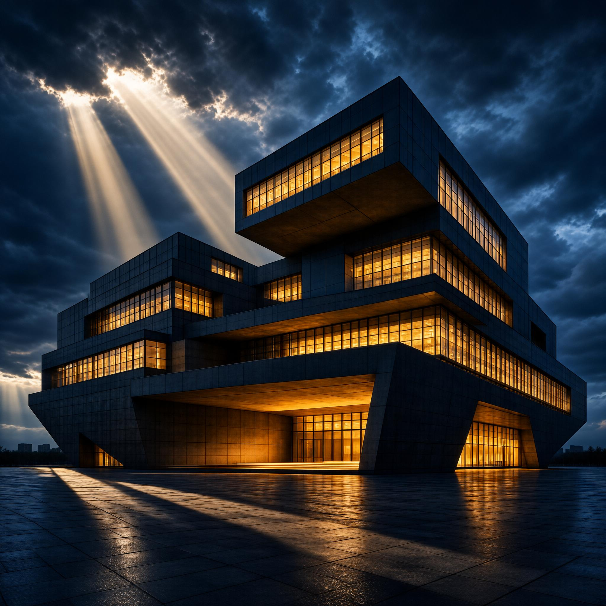 Modern Architecture at Night