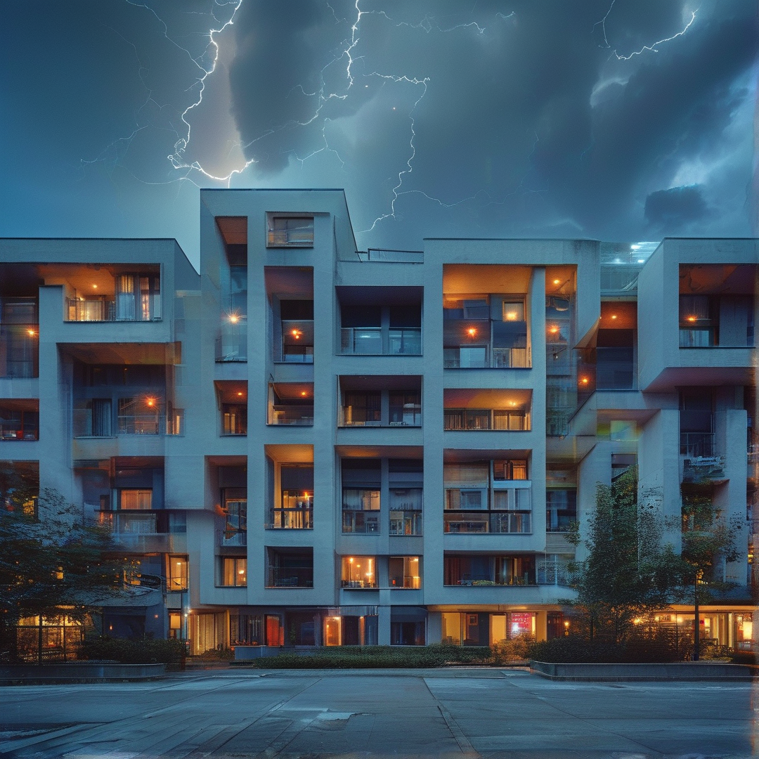 Thunderstorm Above Apartments
