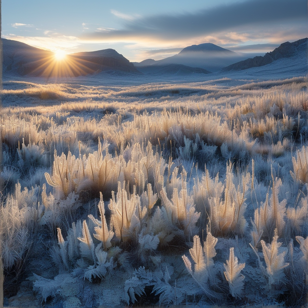 Frosty Sunrise Landscape
