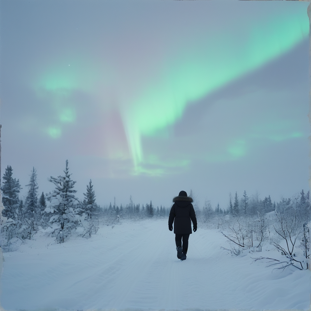 Walking Under the Aurora