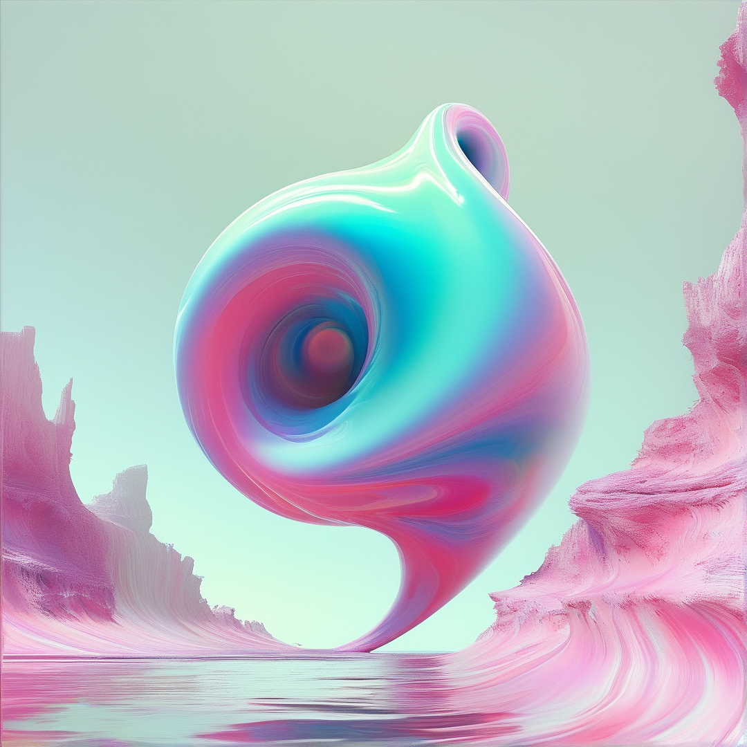 Abstract Pastel Shell Spiral