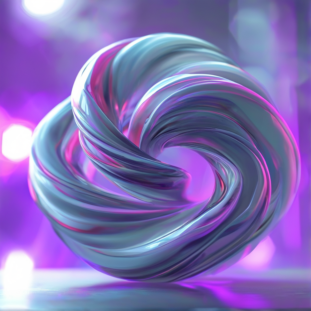 Iridescent Abstract Swirl
