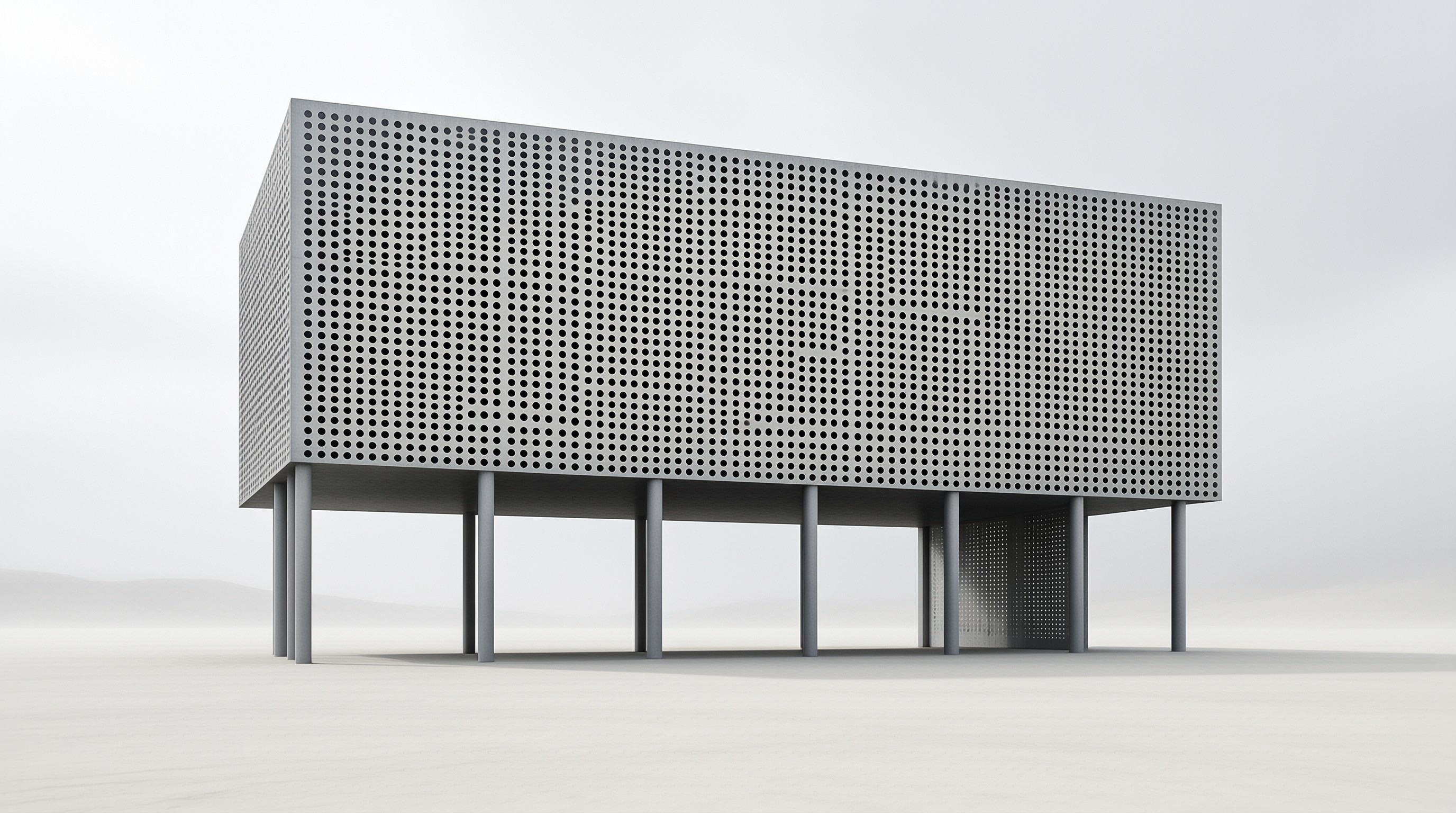 Modern Perforated Building