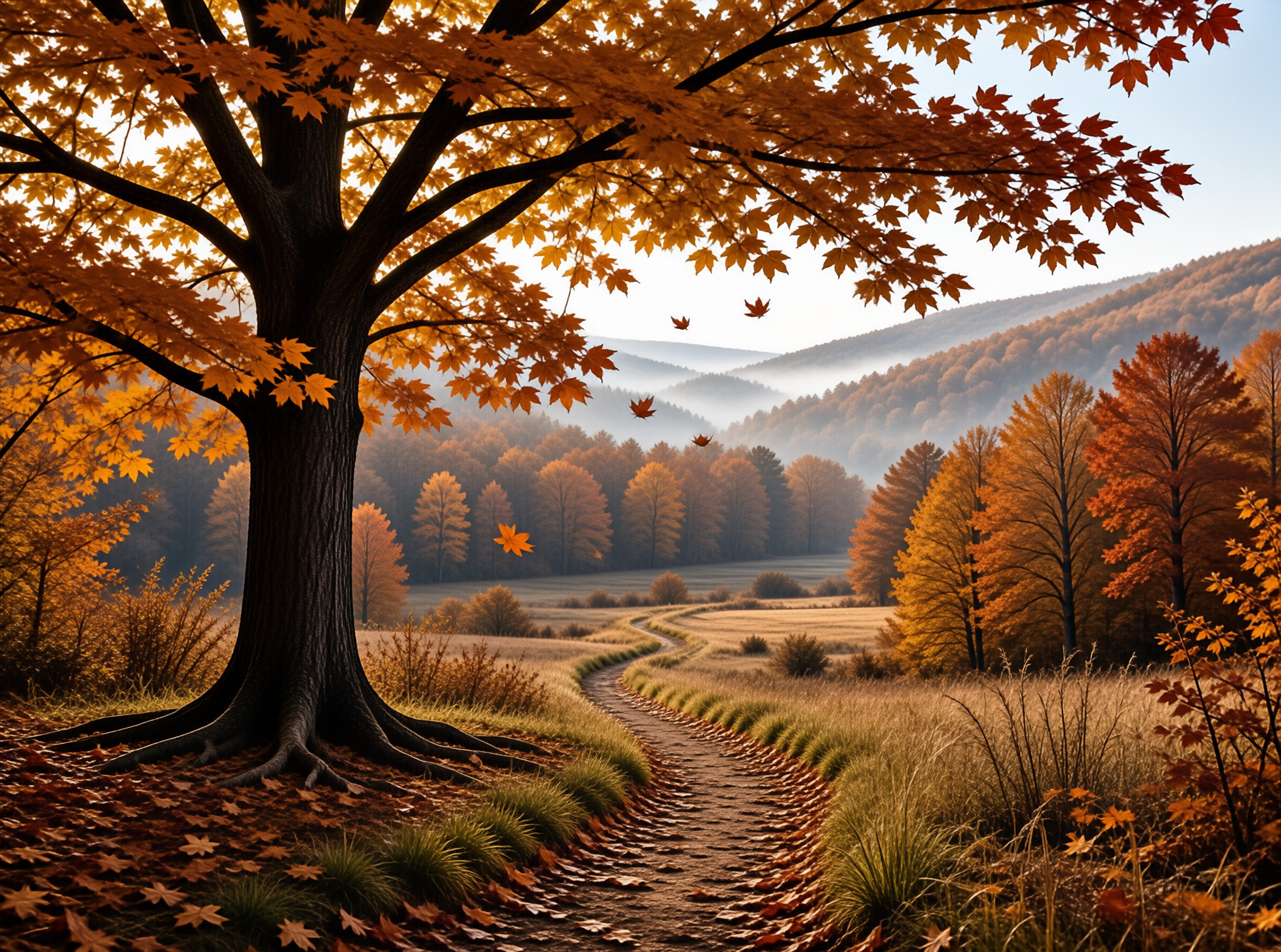 Autumn Maple Landscape