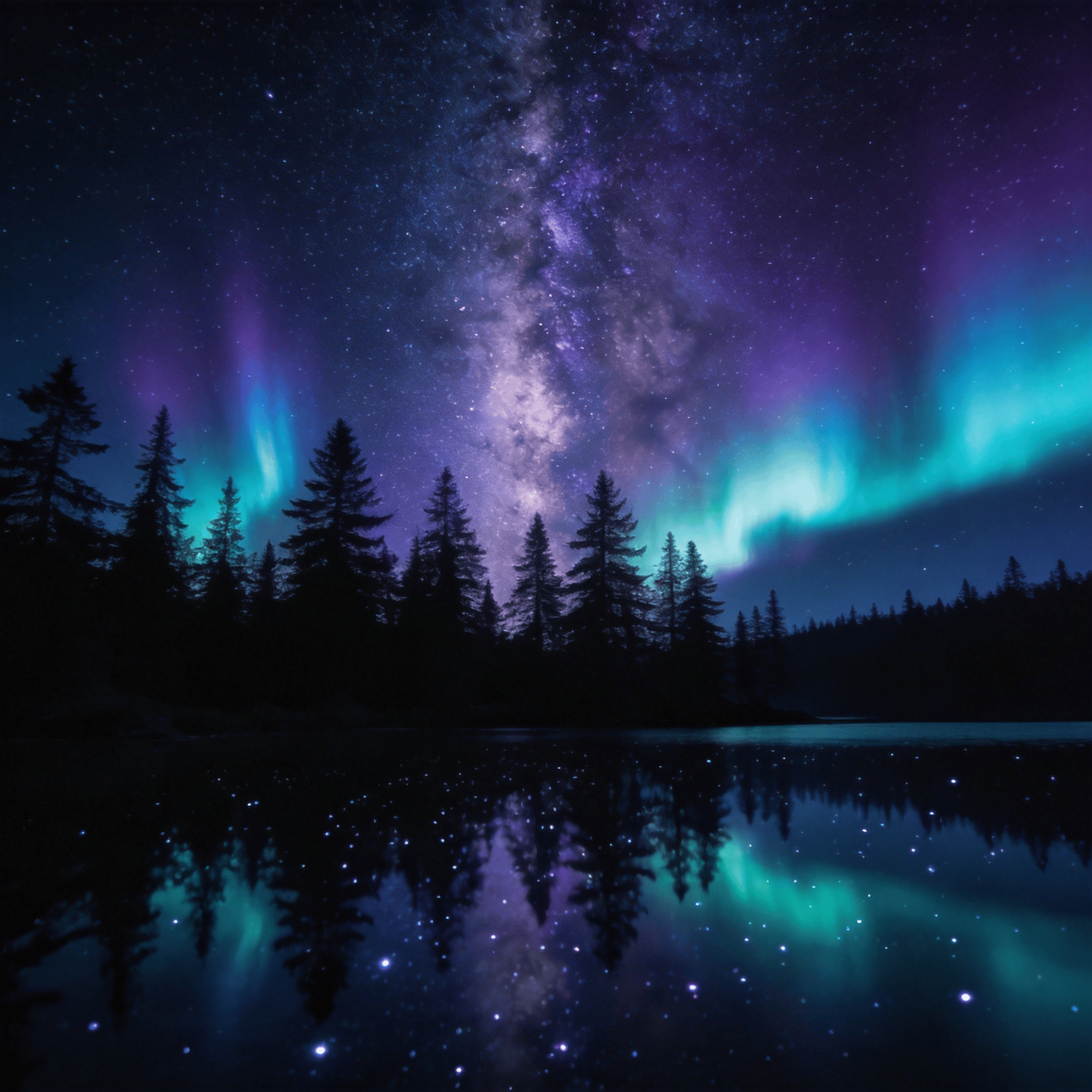 Milky Way Reflection at Night