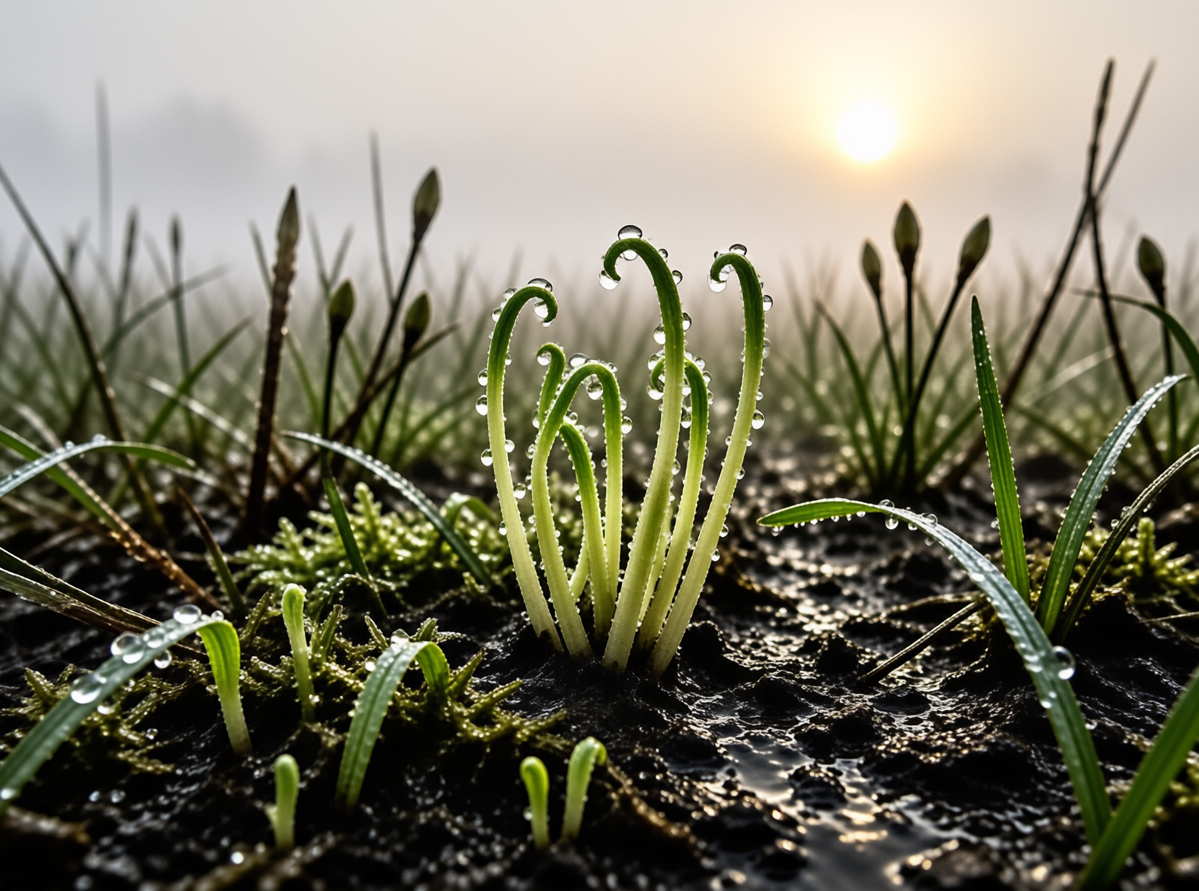Morning Dew on Sprouts