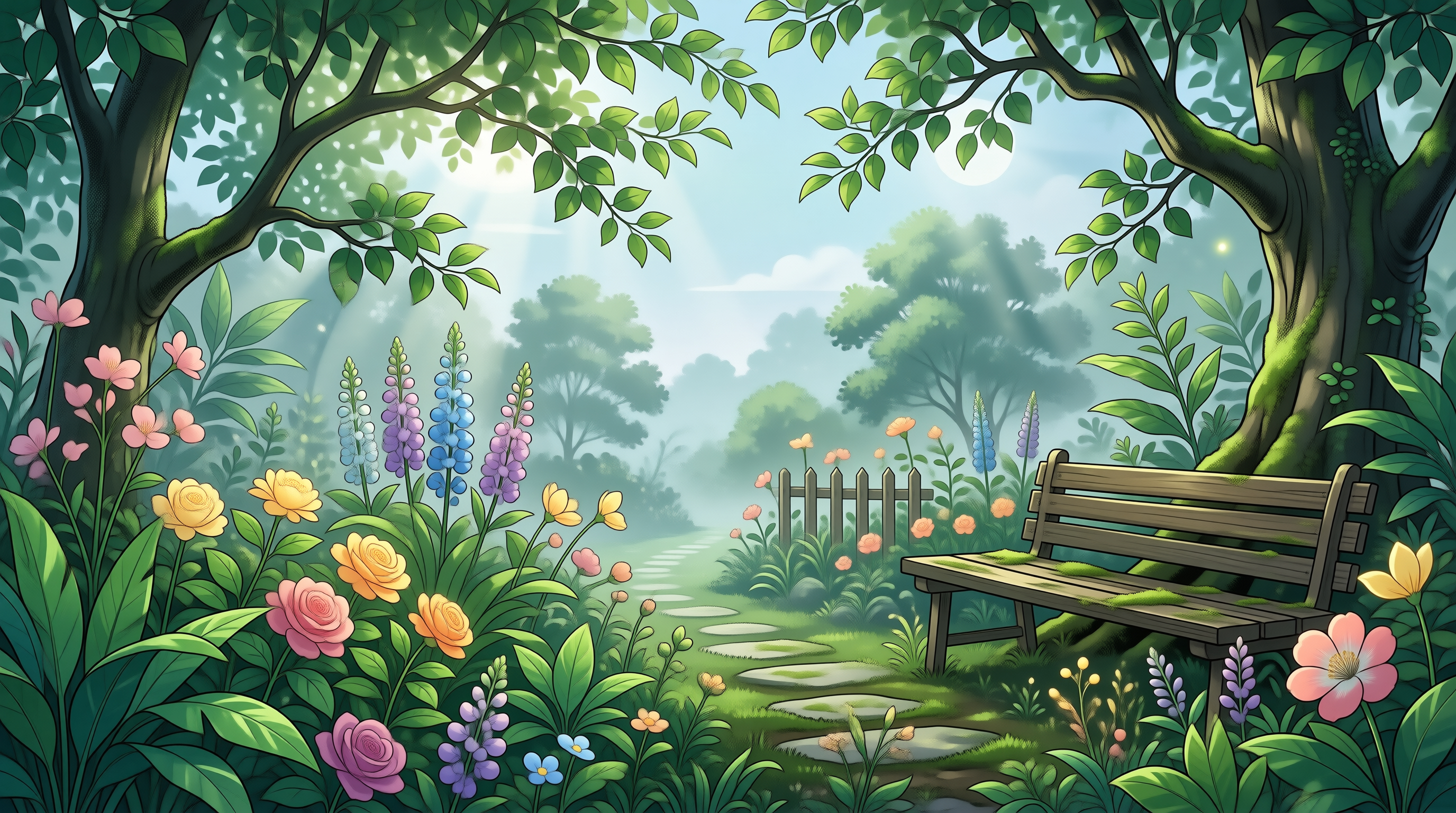 Serene Garden Scene