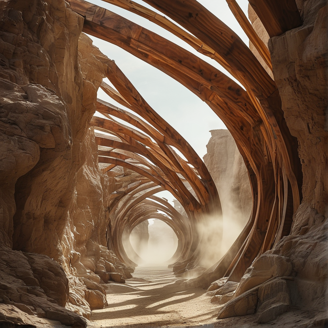 Desert Wooden Tunnel