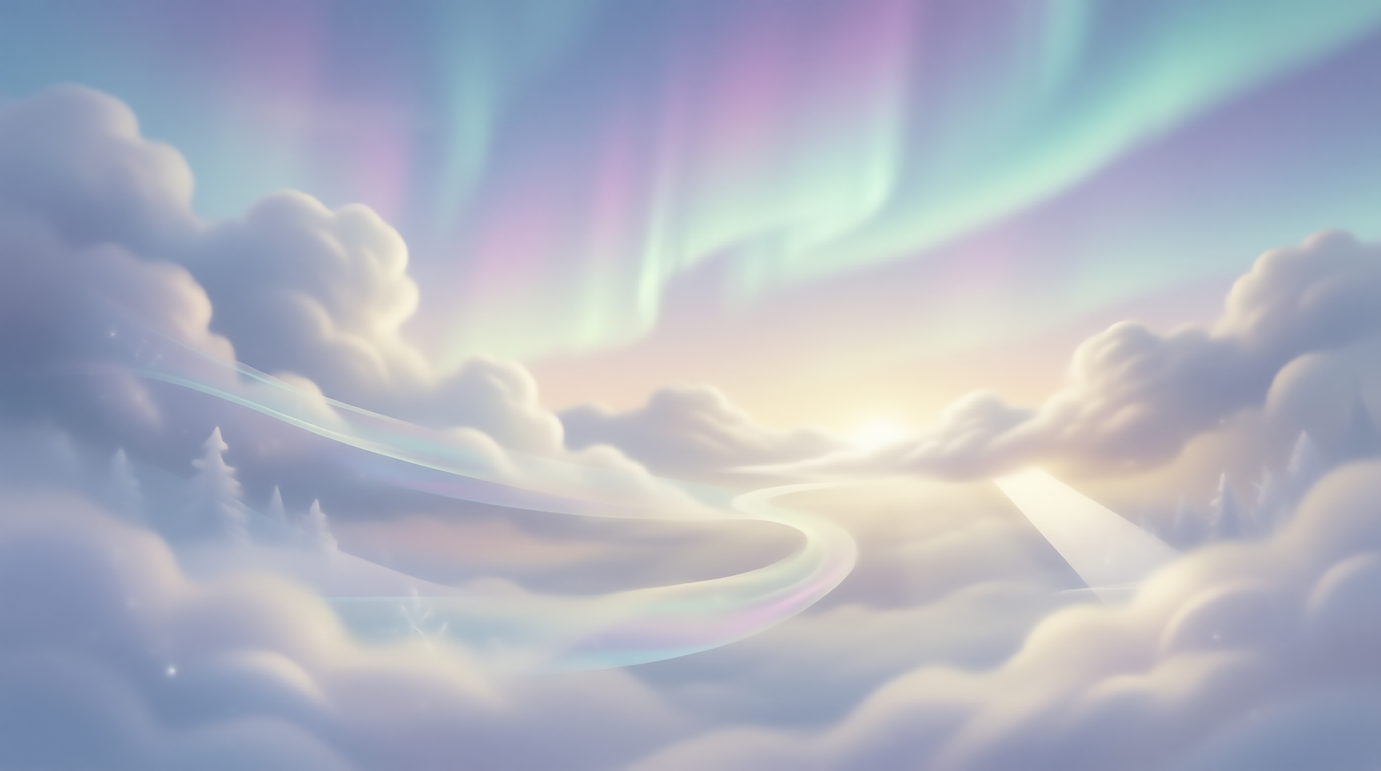 Ethereal Aurora Landscape