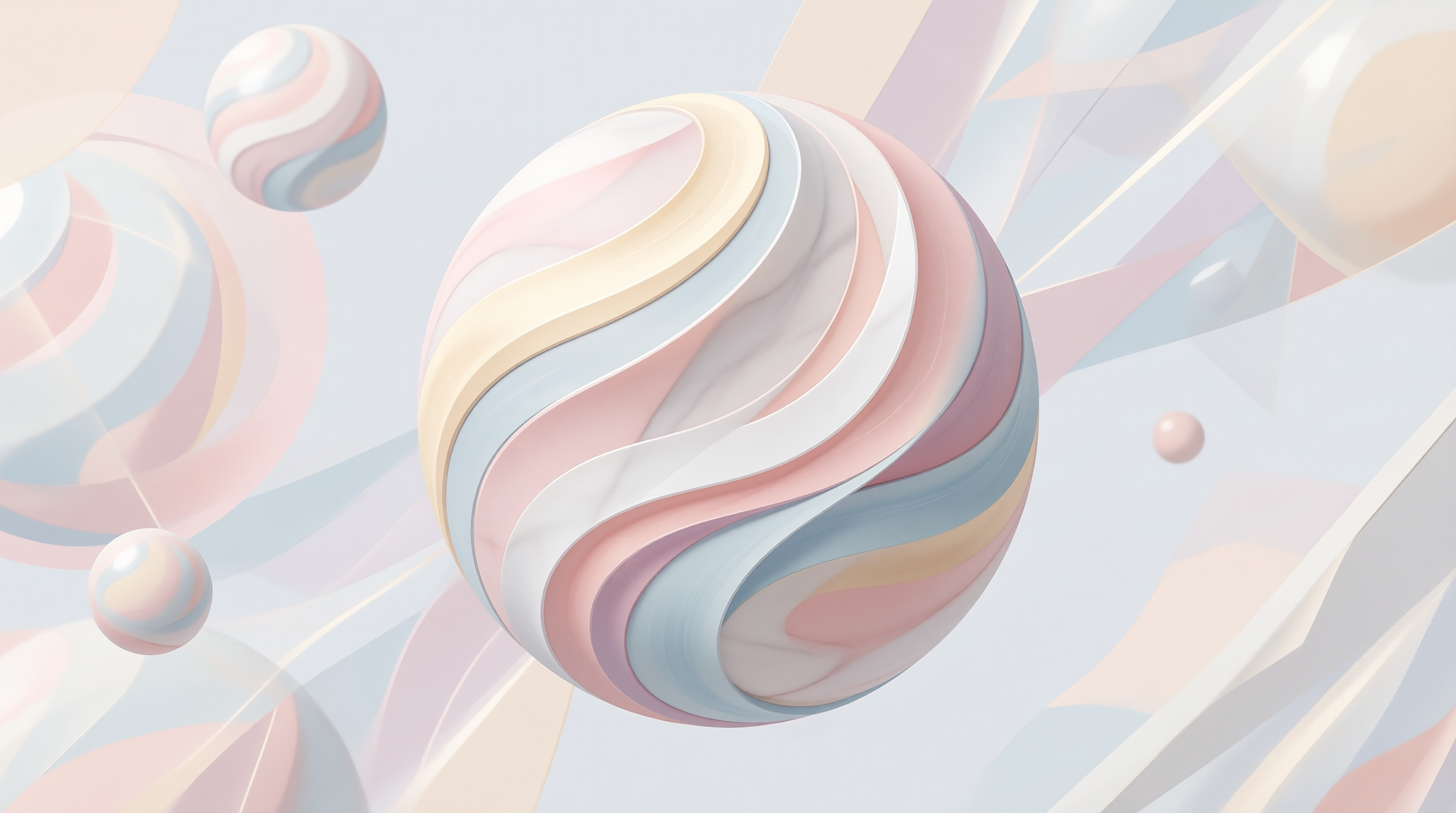 Pastel Swirling Spheres