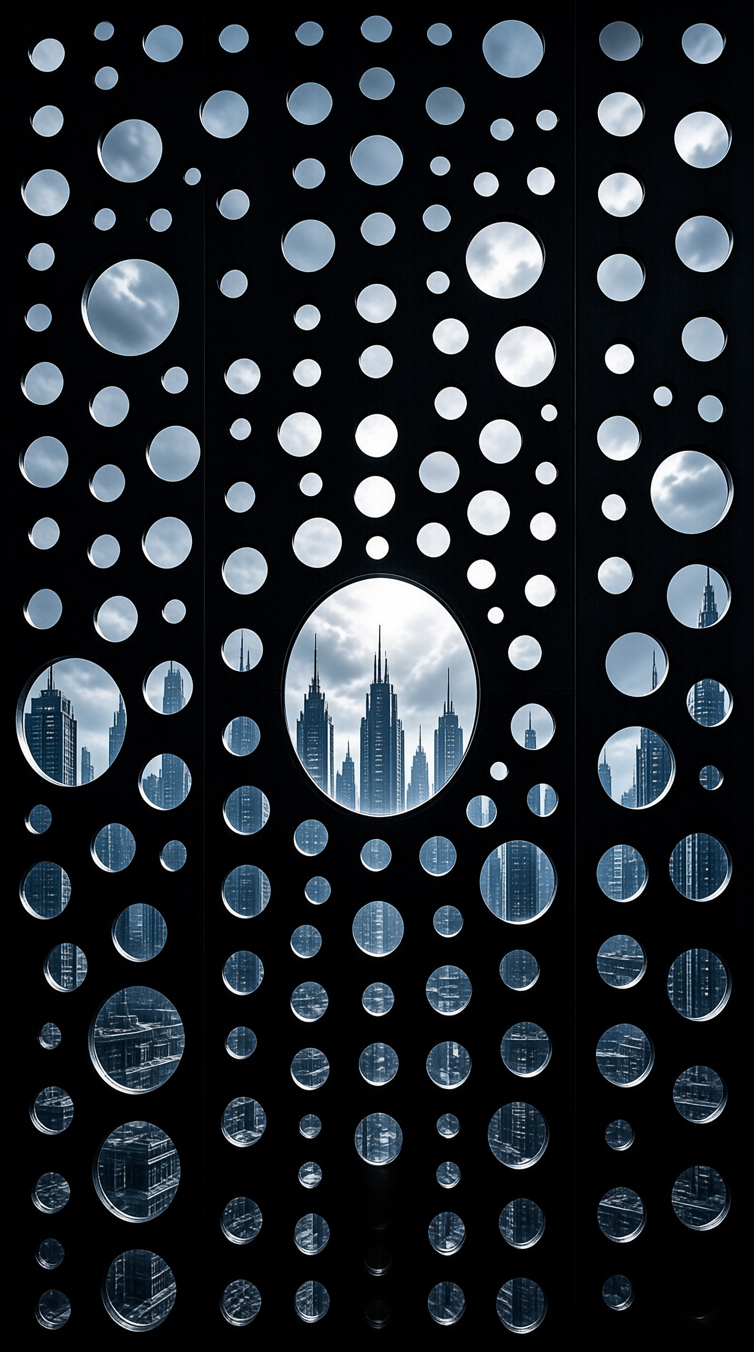 City View Through Circles