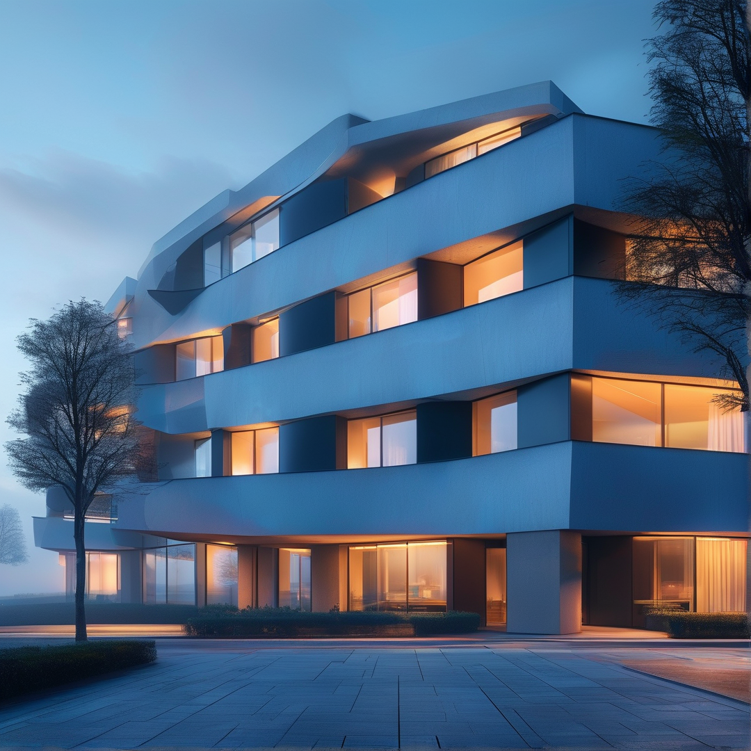 Modern Architecture at Dusk