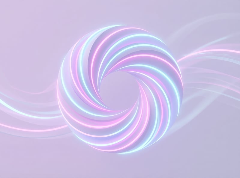 Abstract Pastel Neon Swirl