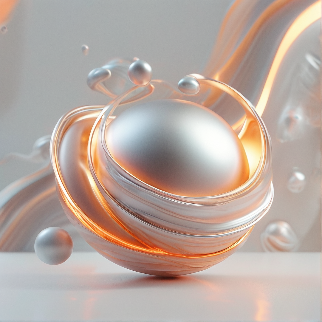 Abstract Liquid Pearl Sphere