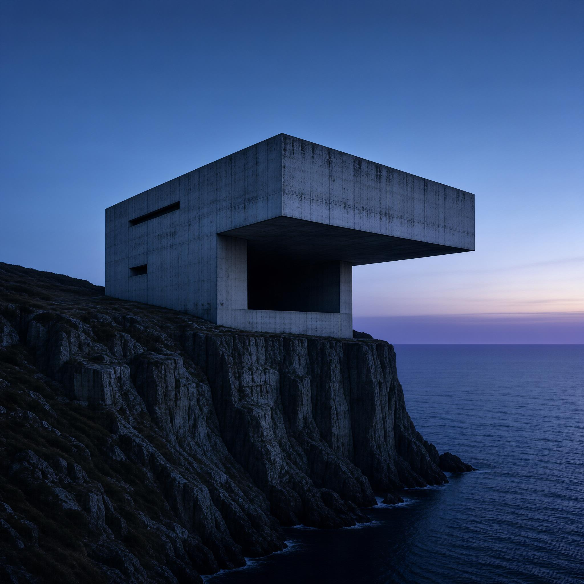 Concrete Structure on Cliff
