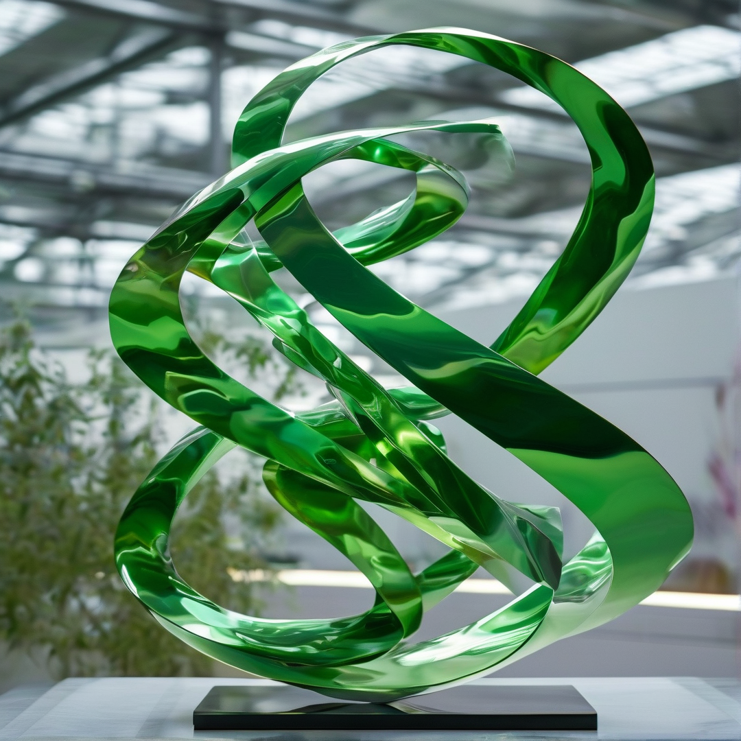 Twisted Green Ribbon Art
