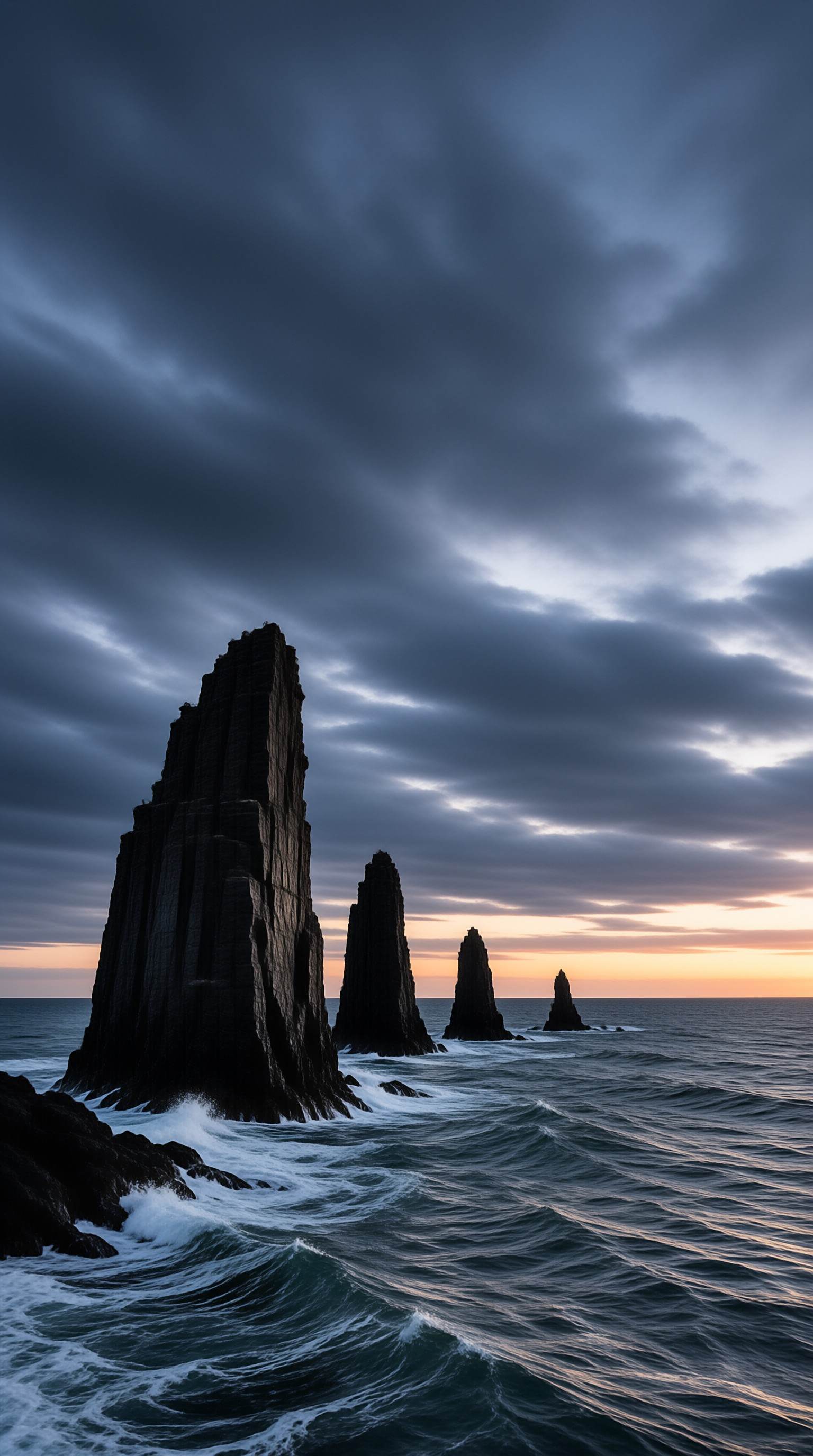 Dramatic Sea Stacks at Sunset