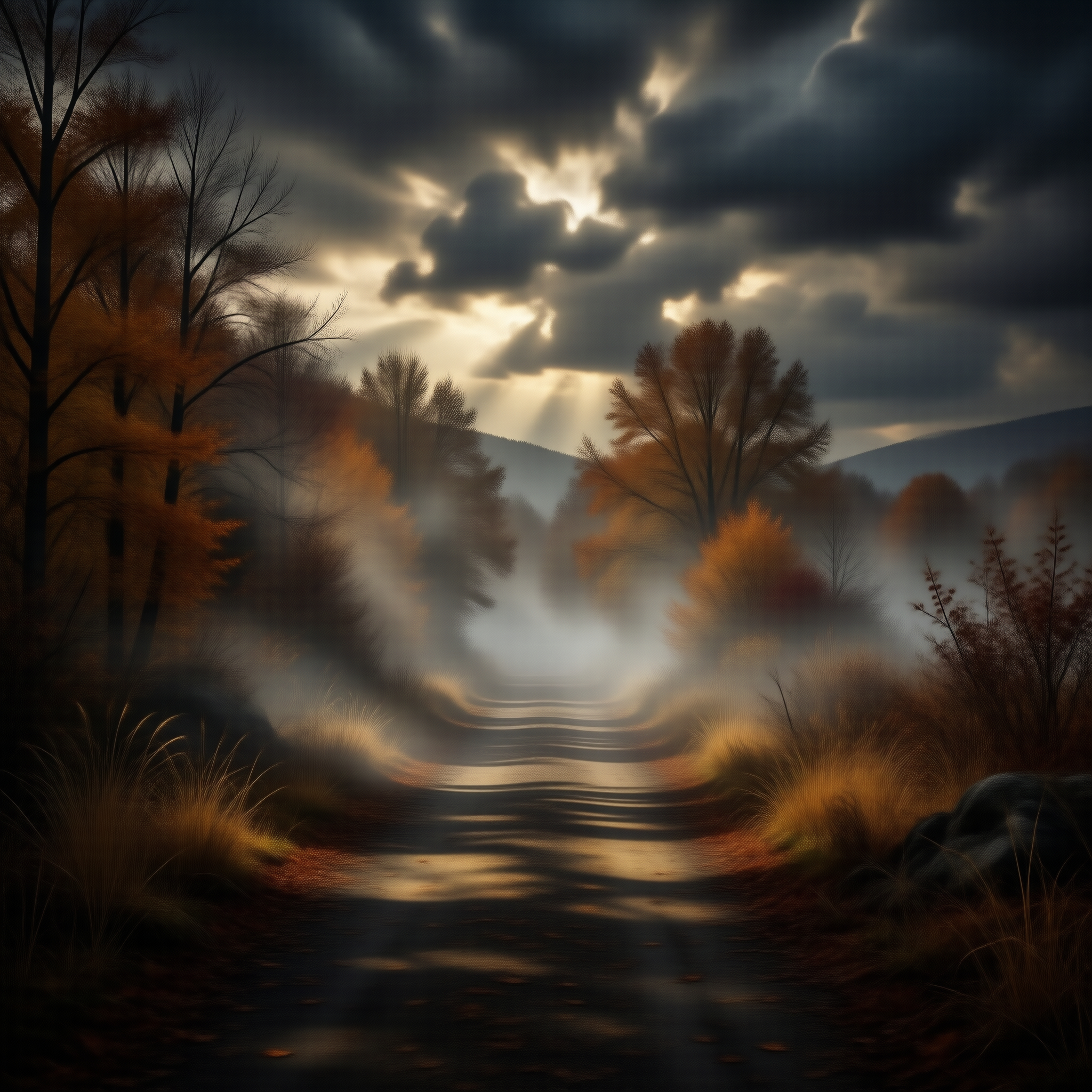 Misty Autumn Path