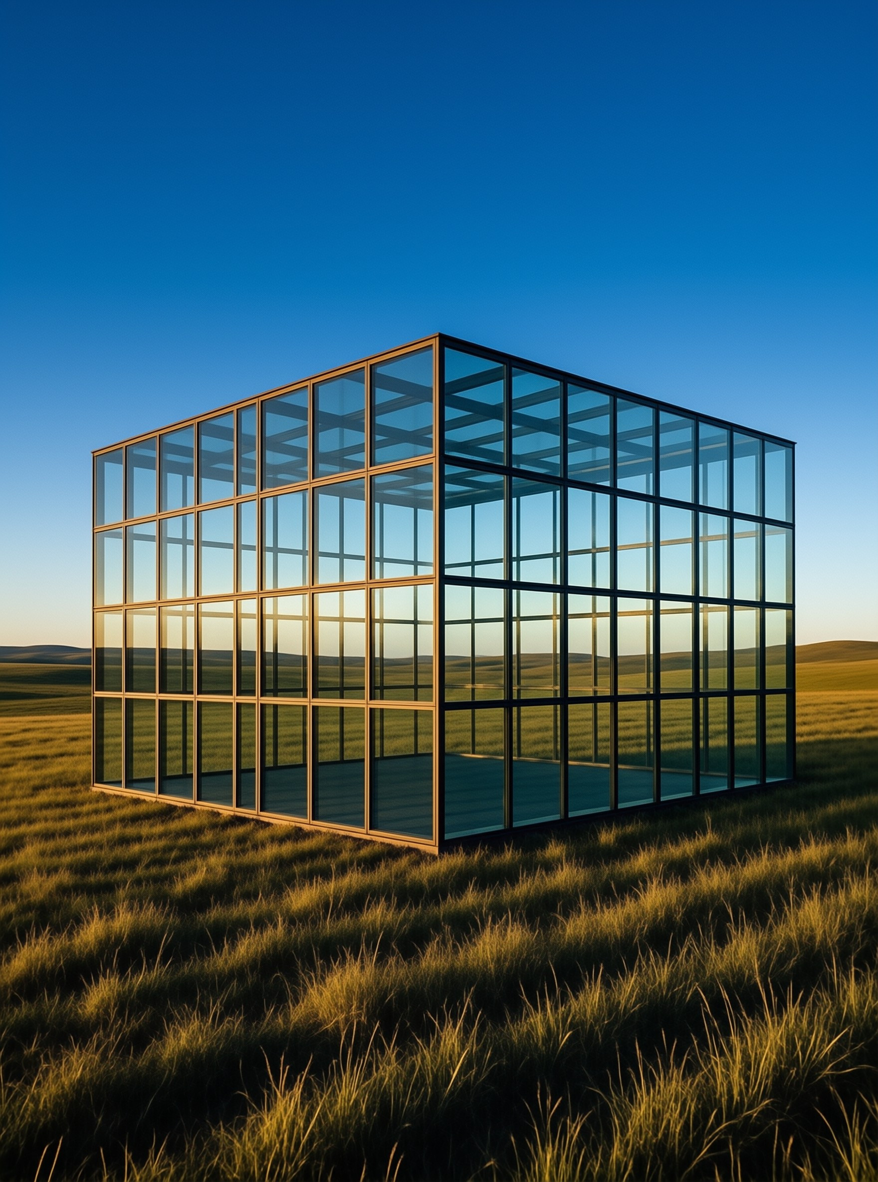 Glass House in the Prairie