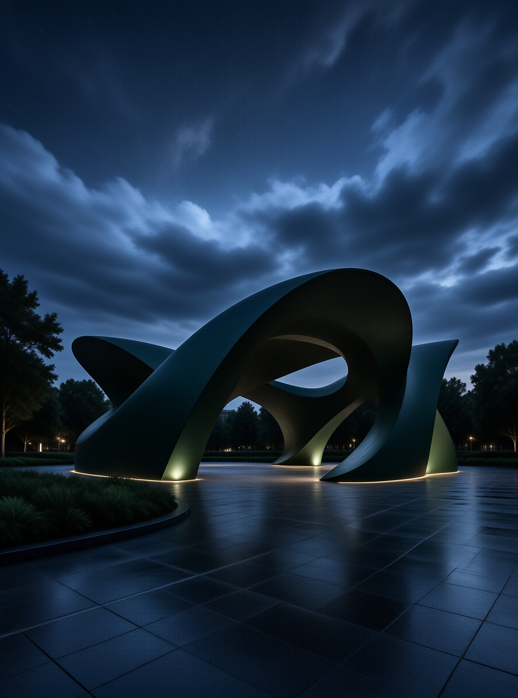 Futuristic Curved Structure