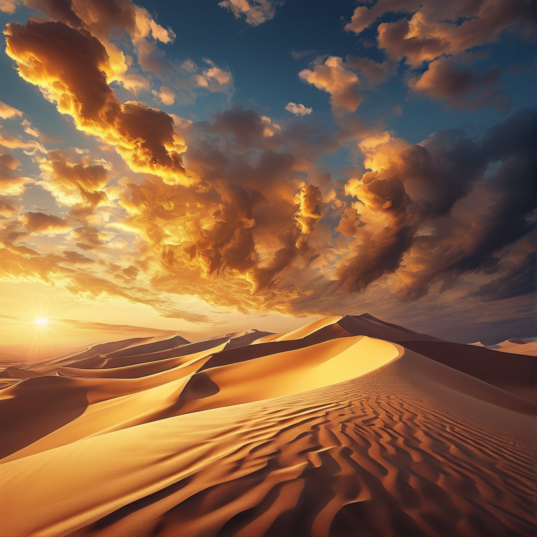 Golden Desert Sunset