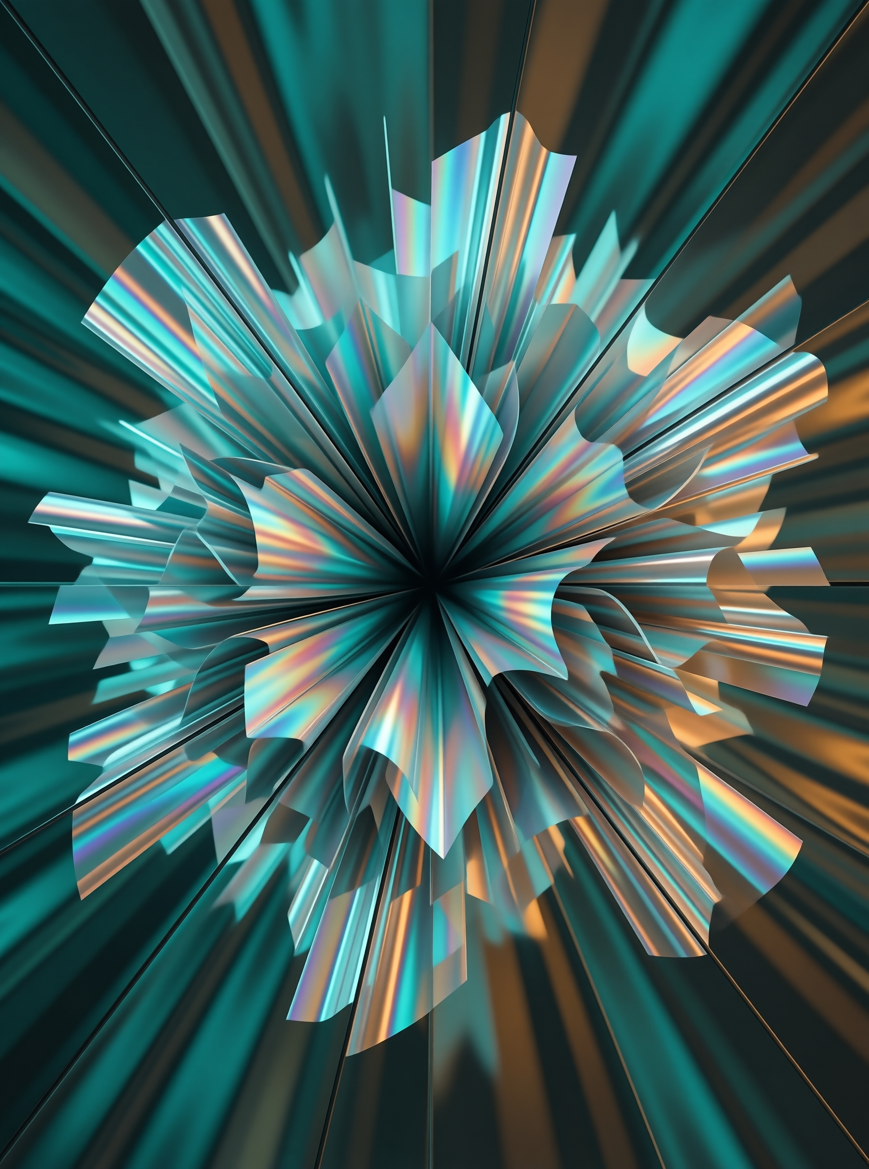 Iridescent Digital Bloom
