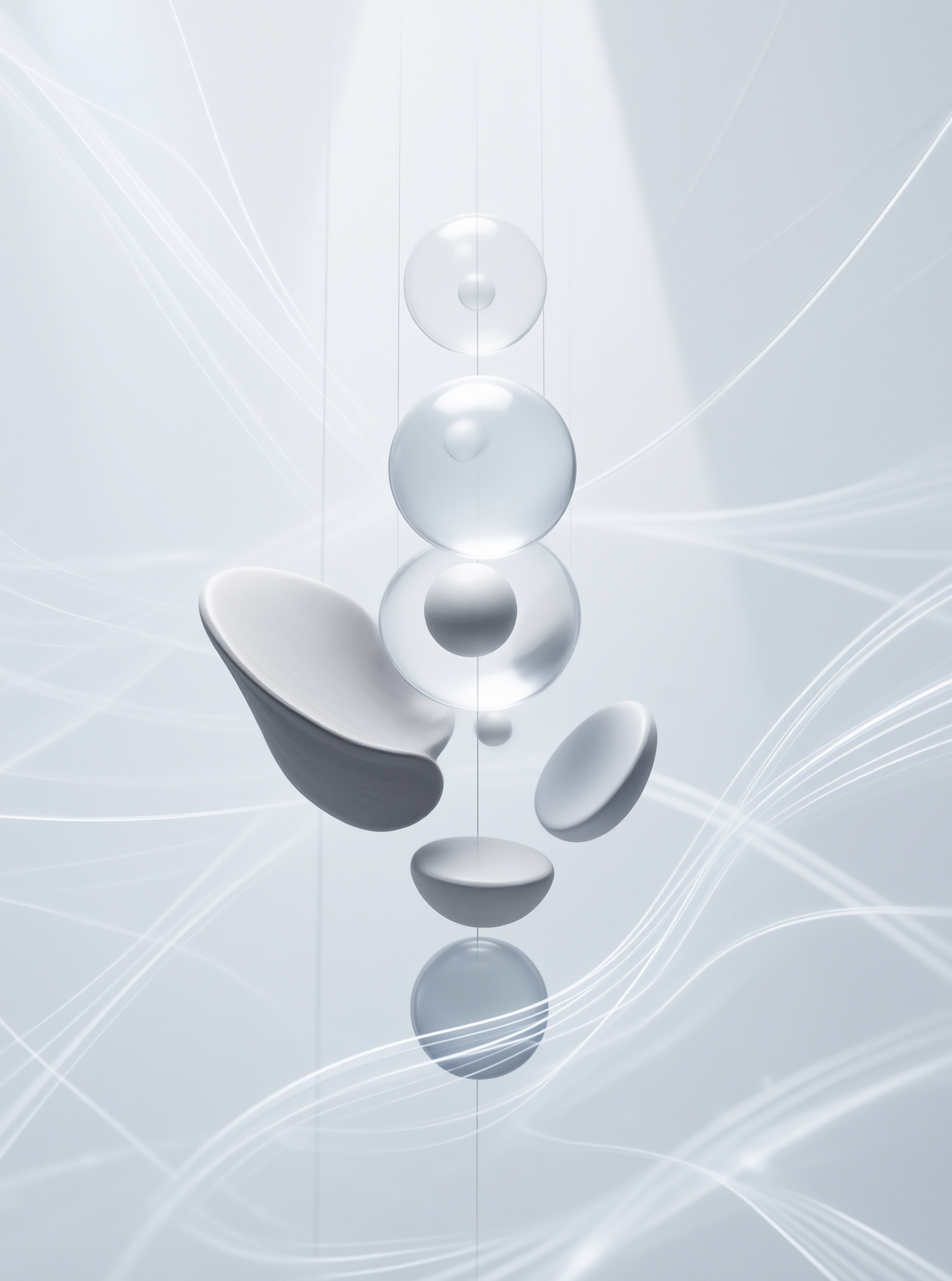 Minimalist 3D Floating Shapes