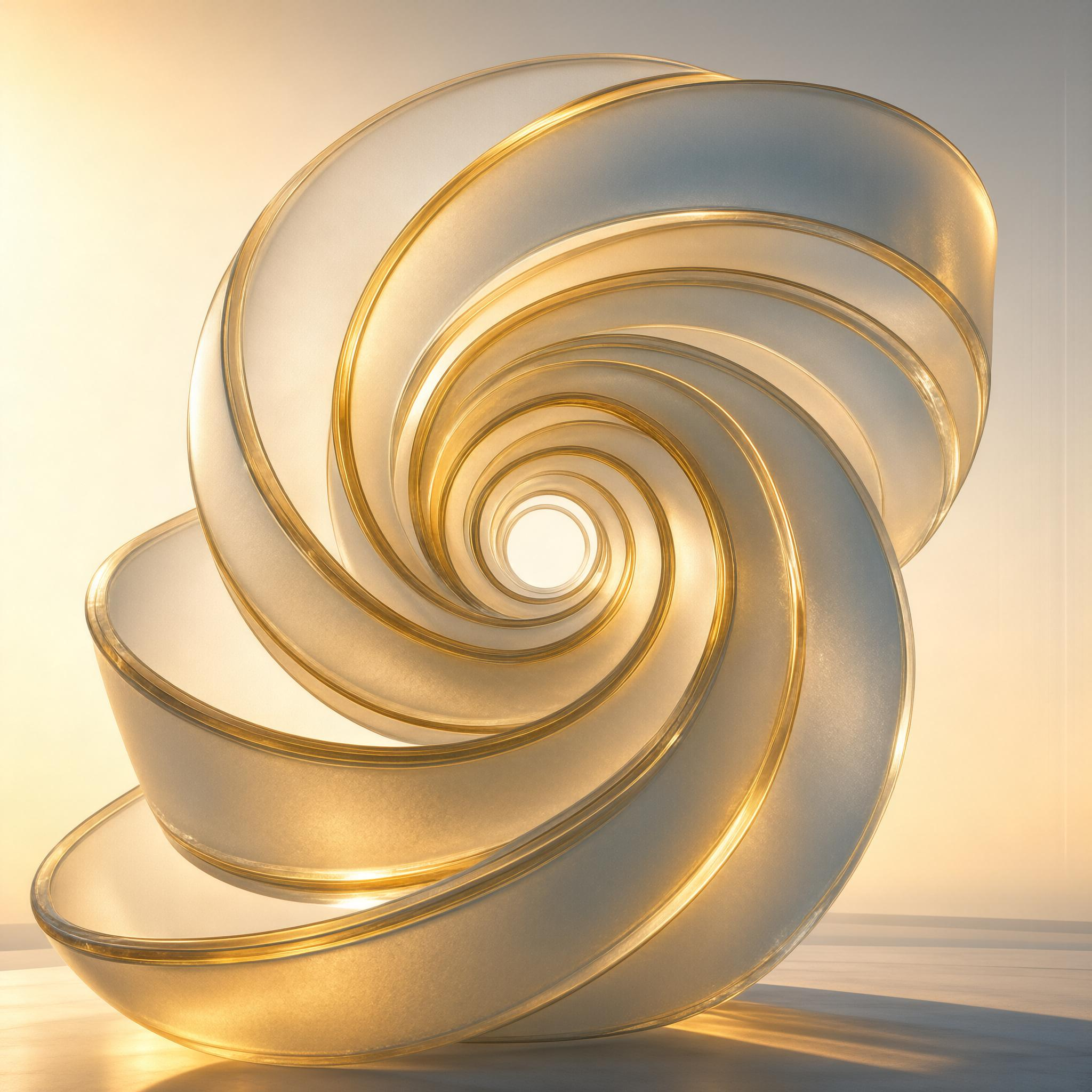 Golden Abstract Spiral
