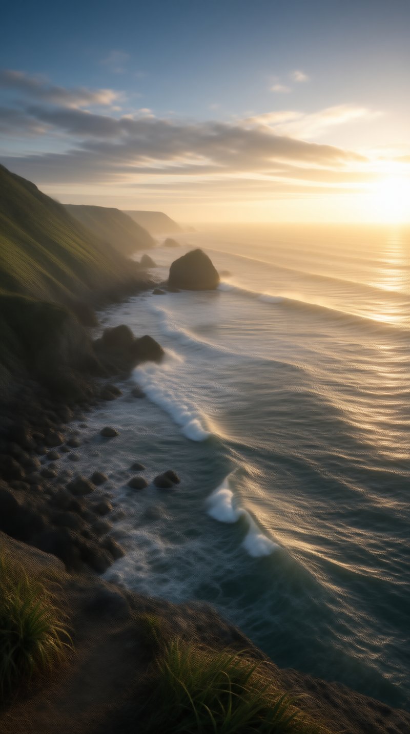 Golden Hour Coastal View