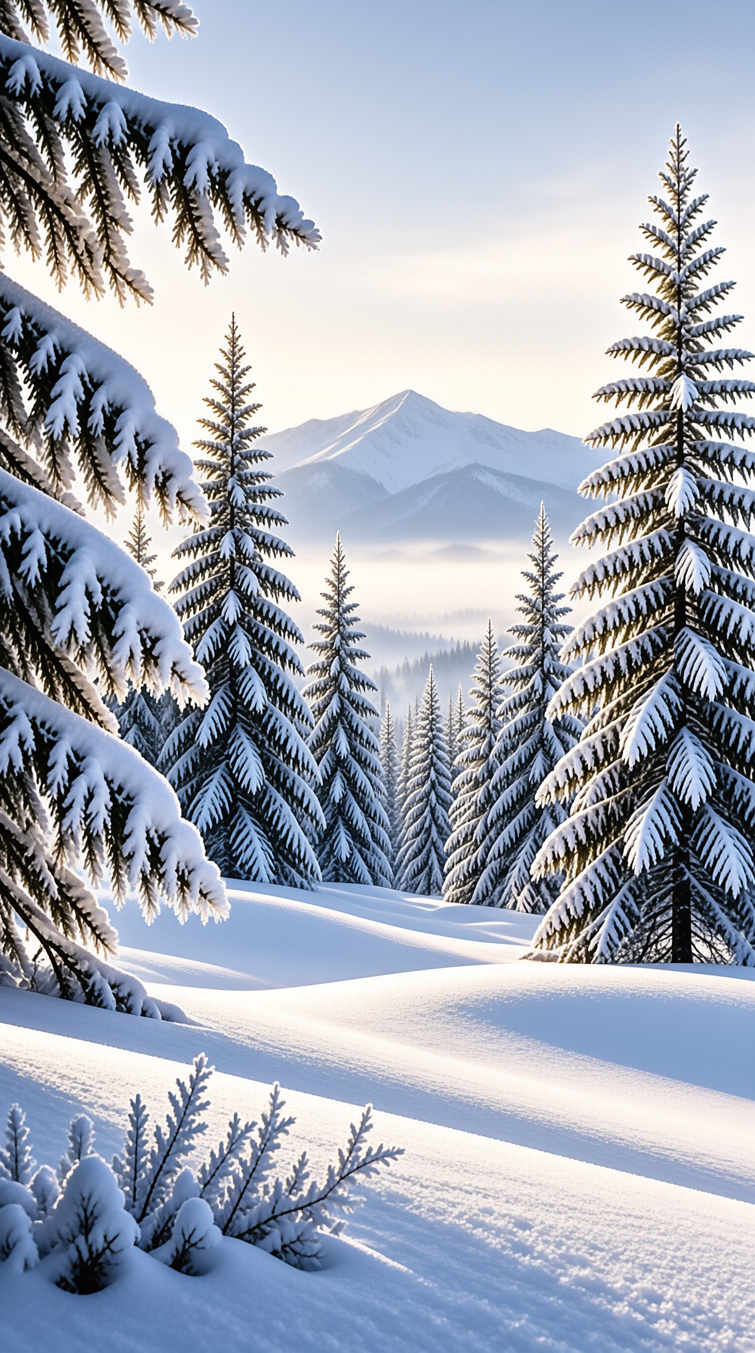 Snowy Mountain Landscape