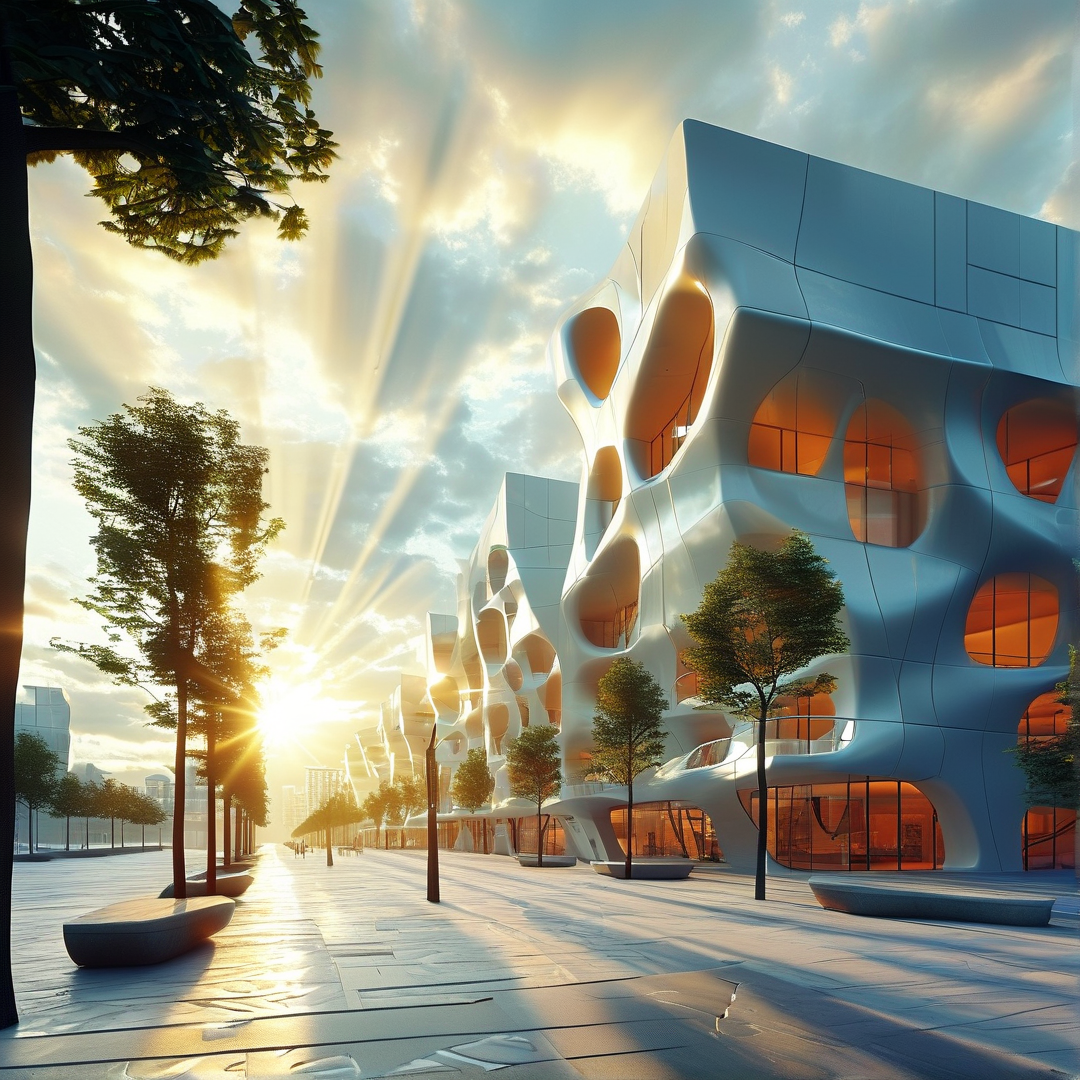 Futuristic Sunlit Architecture