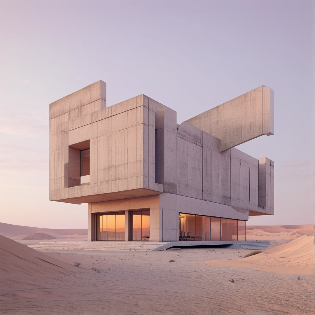 Modern Brutalist Desert Villa