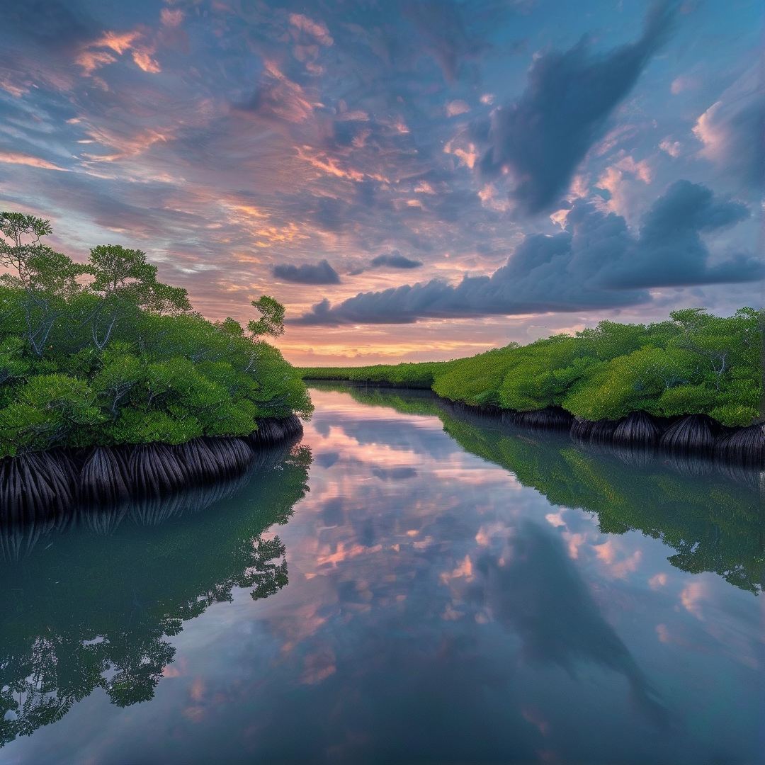 Mangrove River Sunset