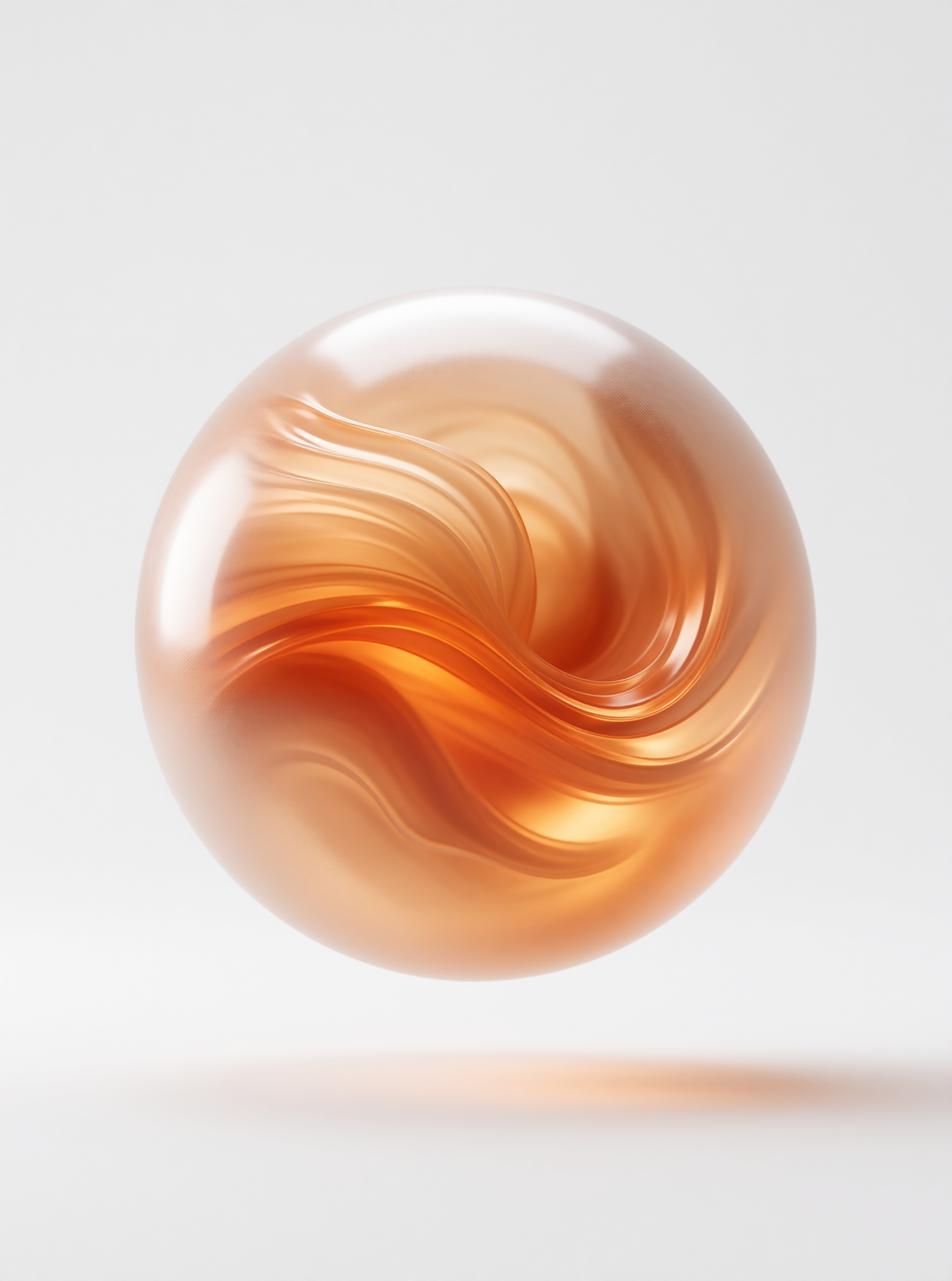 Glossy Amber Sphere