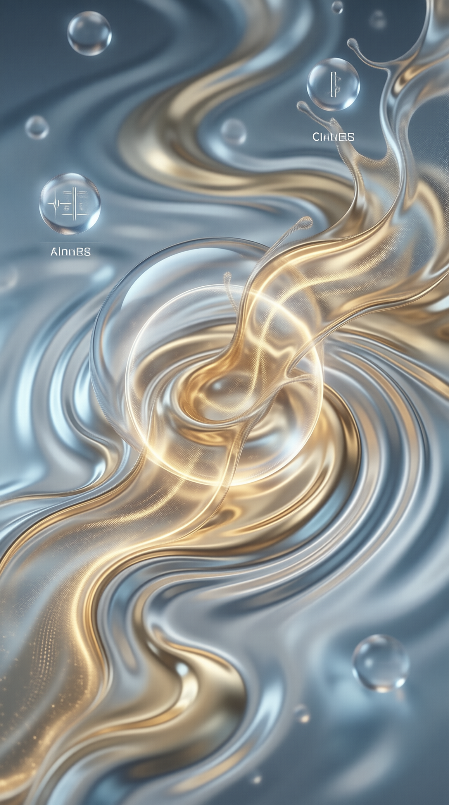 Abstract Gold and Silver Flow