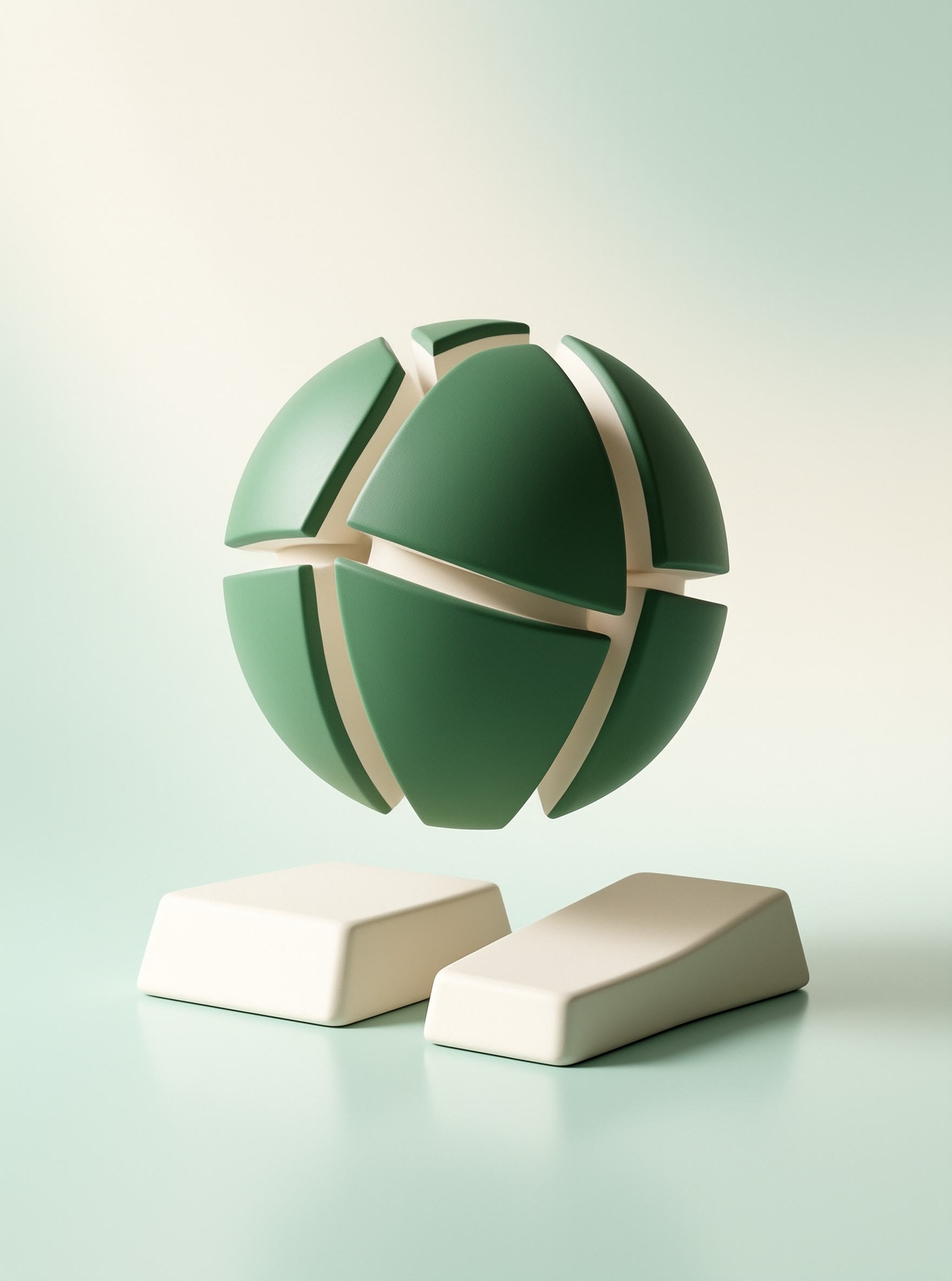 Floating Green Sphere