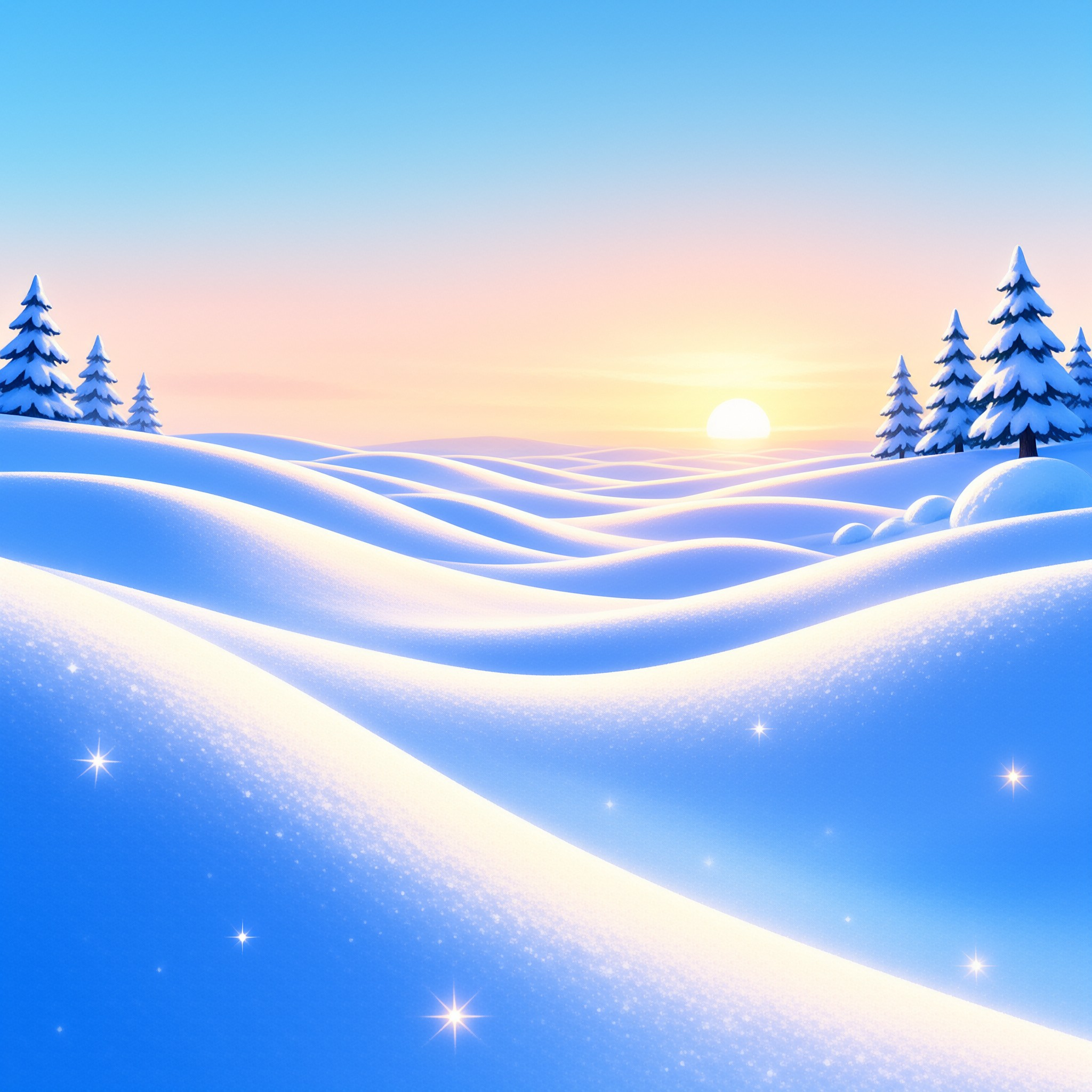 Winter Sunrise Landscape