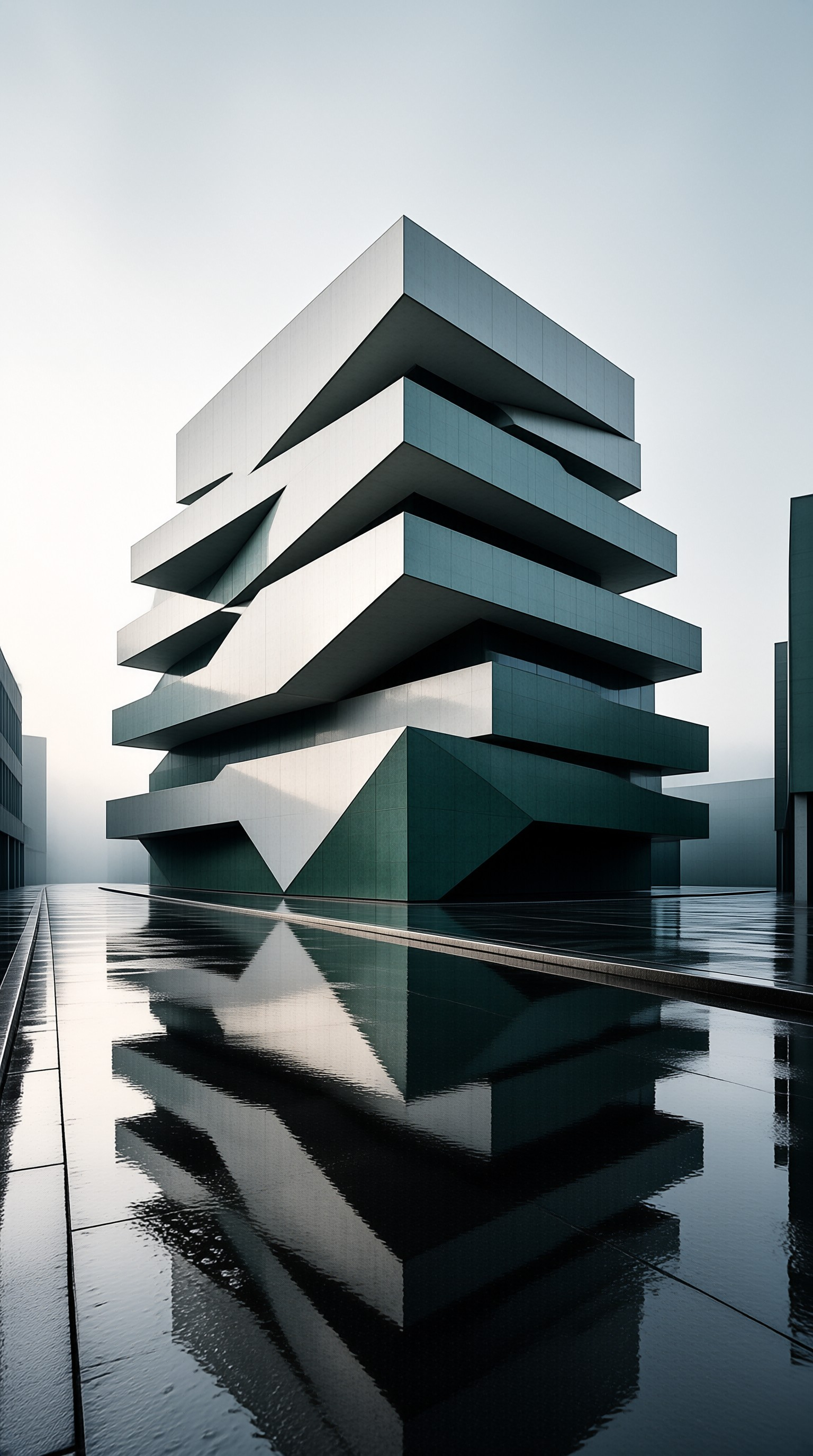 Modern Geometric Building