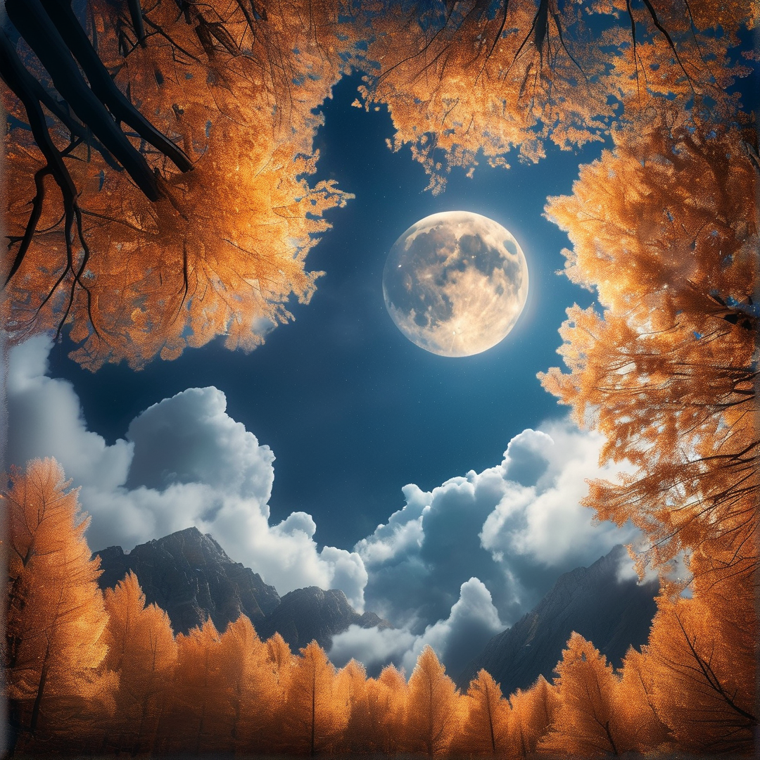 Golden Autumn Moonlight