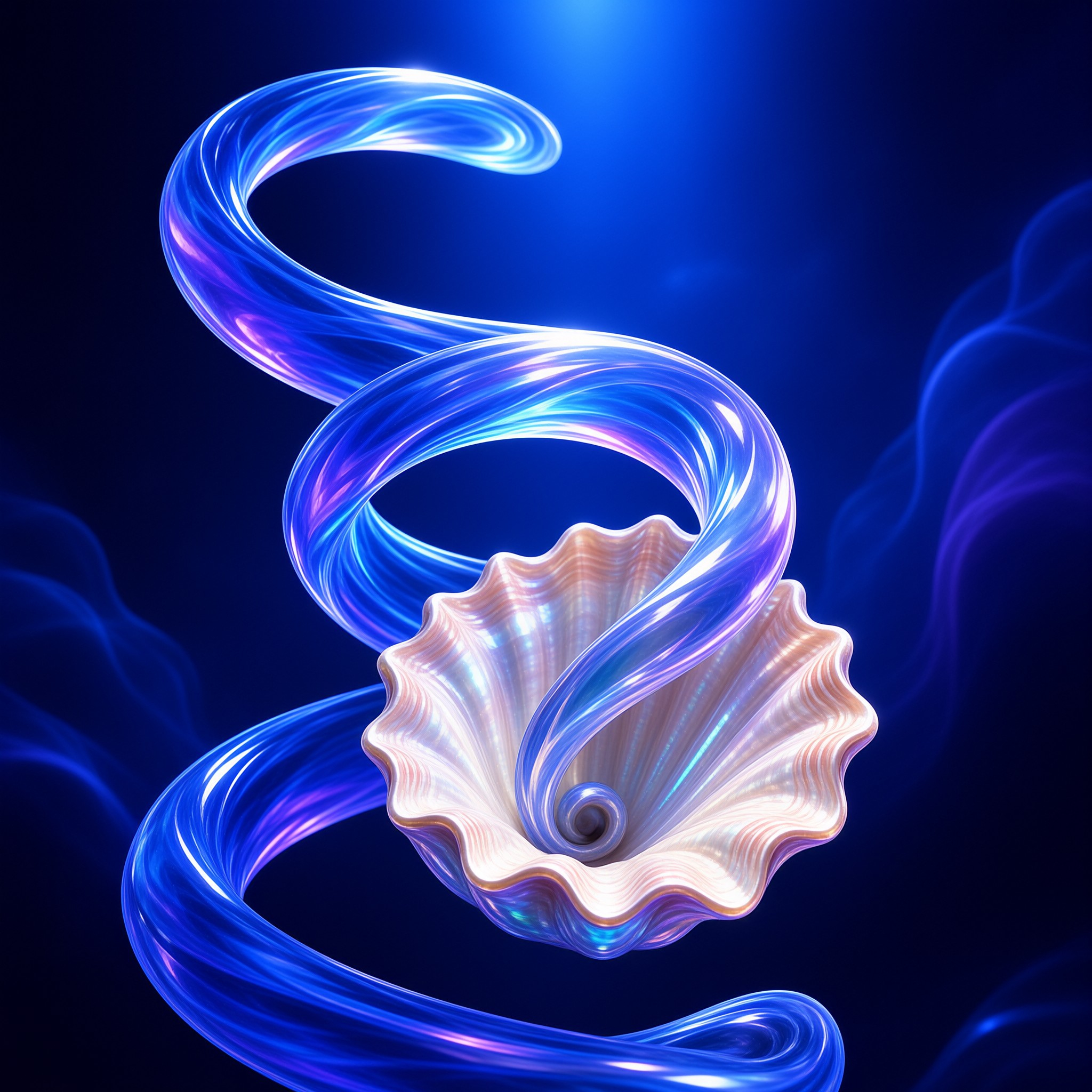 Ethereal Blue Spiral